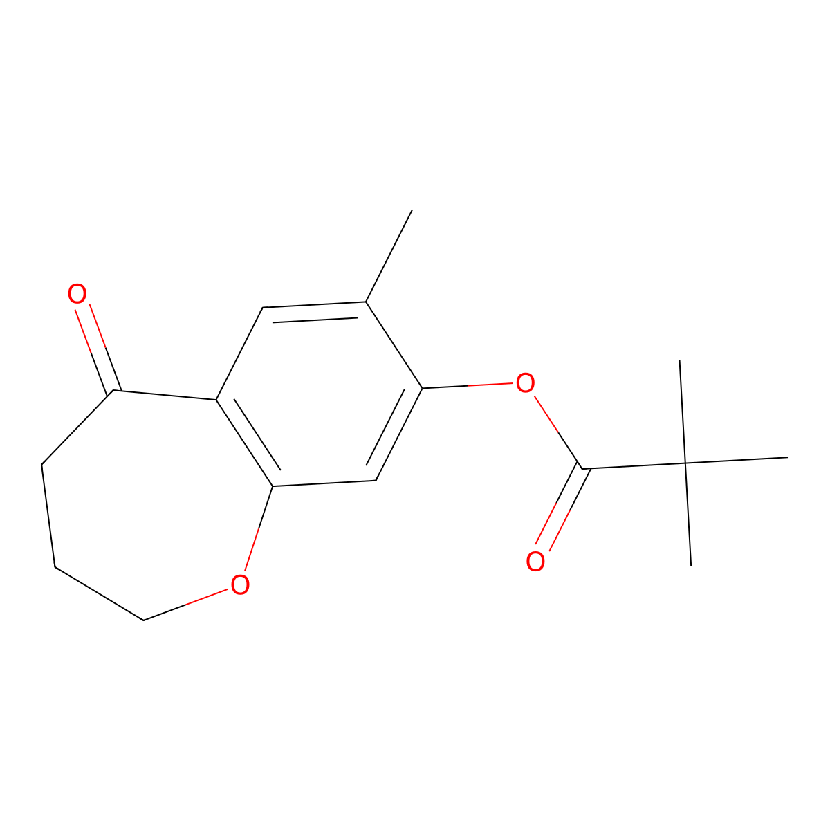7-Methyl-5-oxo-2,3,4,5-tetrahydrobenzo[b]oxepin-8-yl pivalate molecular structure, CAS 2226905-19-5
