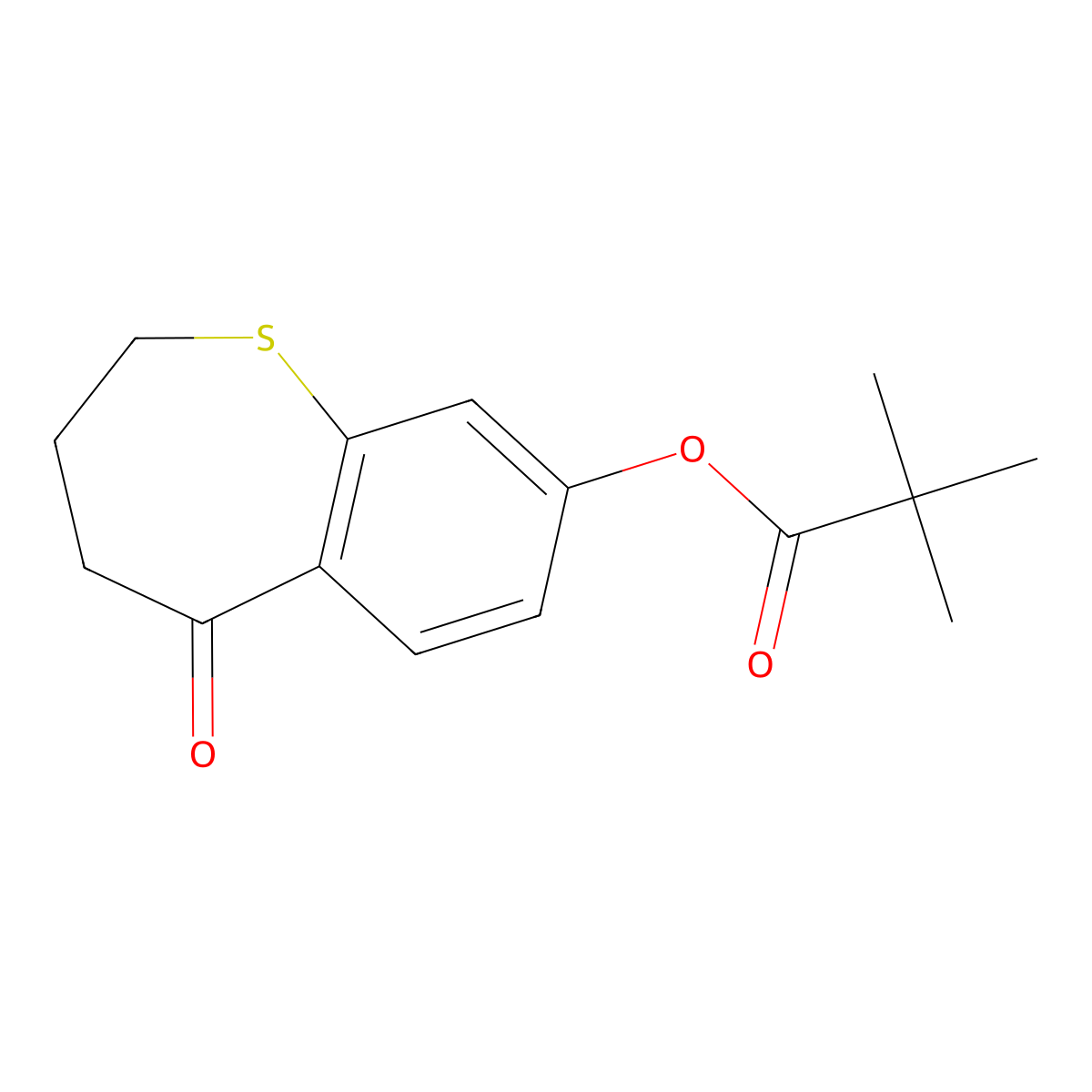 5-Oxo-2,3,4,5-tetrahydrobenzo[b]thiepin-8-yl pivalate molecular structure, CAS 2226905-43-5