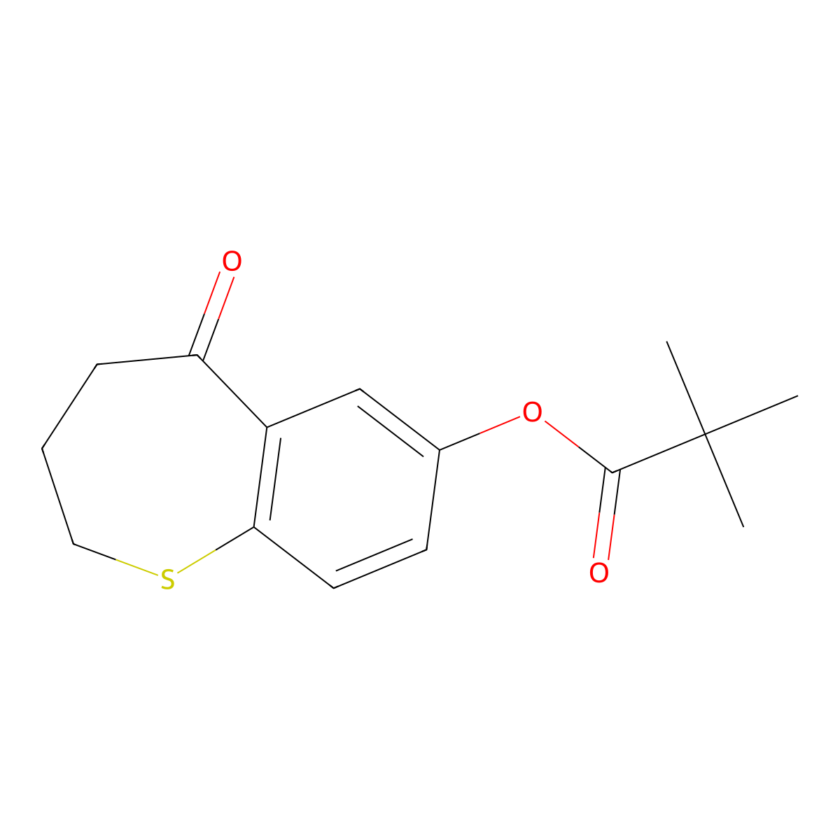 5-Oxo-2,3,4,5-tetrahydrobenzo[b]thiepin-7-yl pivalate molecular structure, CAS 2226905-50-4