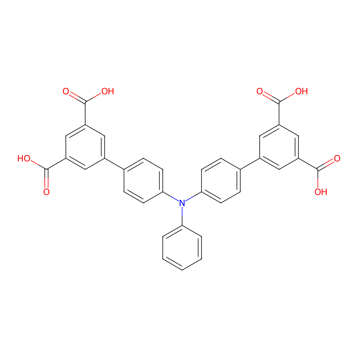 4',4'''-(Phenylazanediyl)bis(([1,1'-biphenyl]-3,5-dicarboxylic acid)) molecular structure, CAS 2226923-73-3