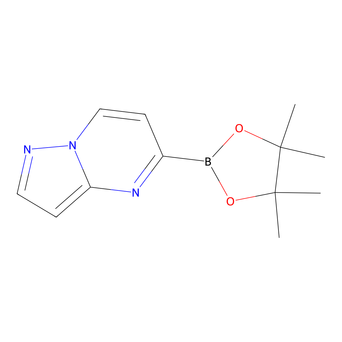 Pyrazolo[1,5-A]pyrimidin-5-ylboronic acid pinacol ester molecular structure, CAS 2226987-01-3