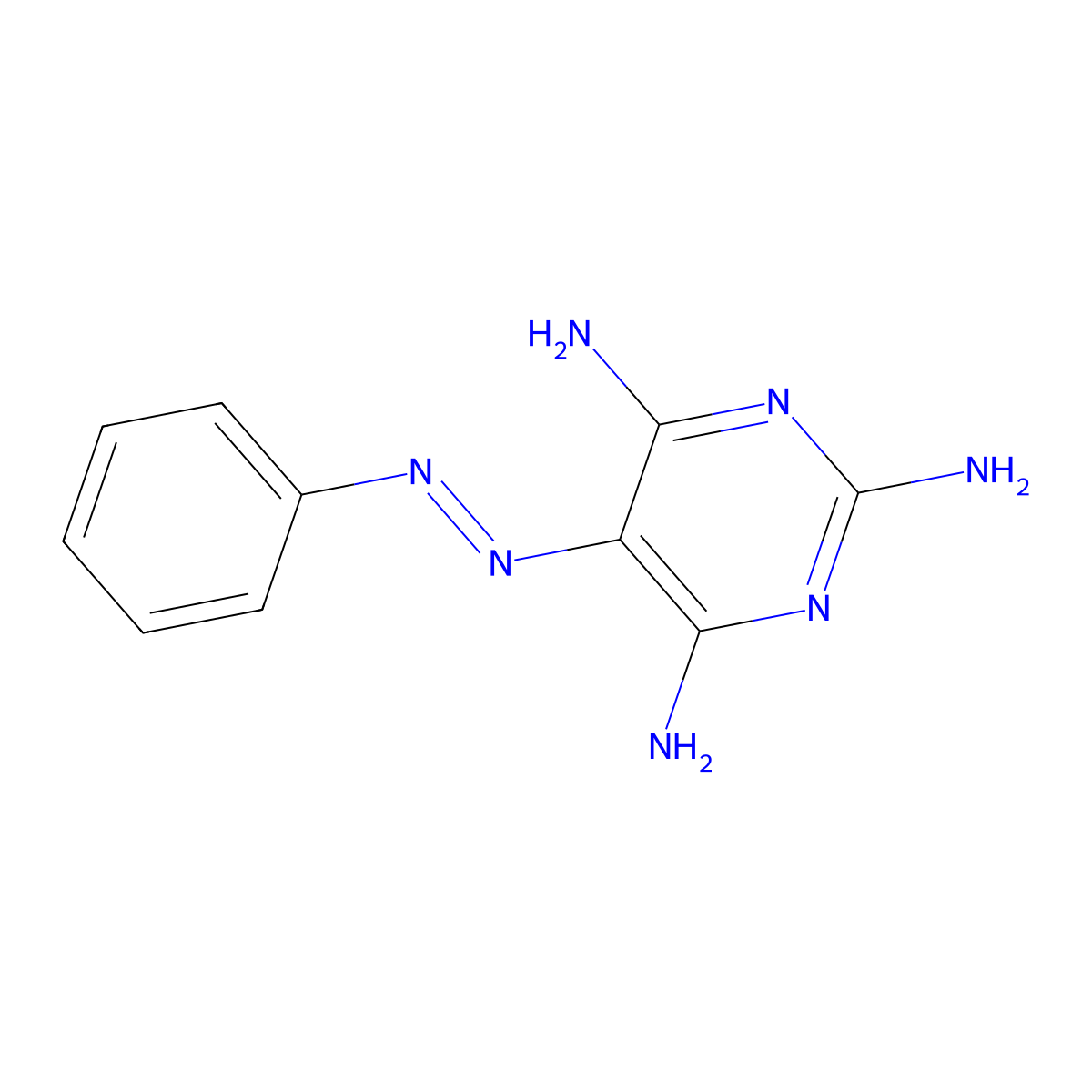 2,4,6-Triamino-5-phenylazopyrimidine molecular structure, CAS 2227-25-0