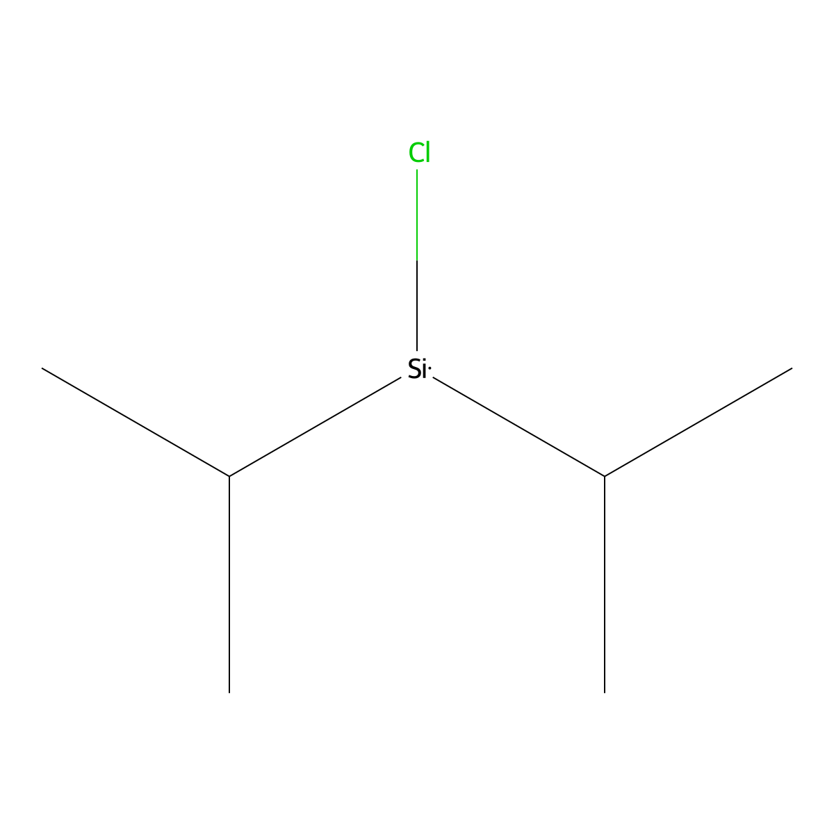 Chlorodiisopropylsilane molecular structure, CAS 2227-29-4