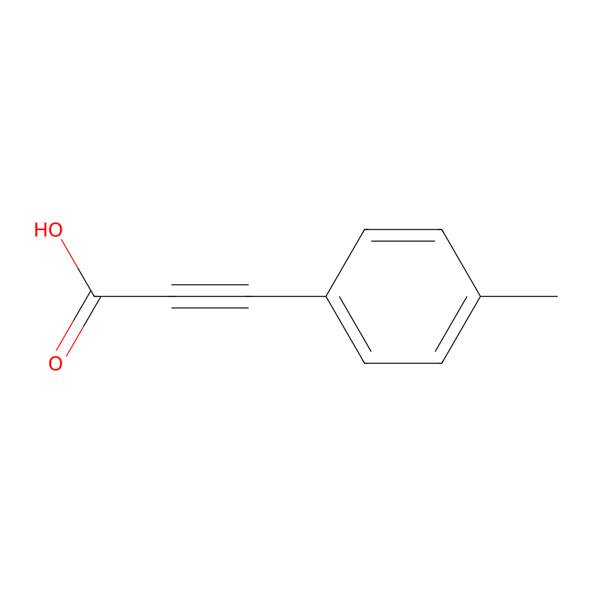 3-(4-Methylphenyl)prop-2-ynoic acid molecular structure, CAS 2227-58-9