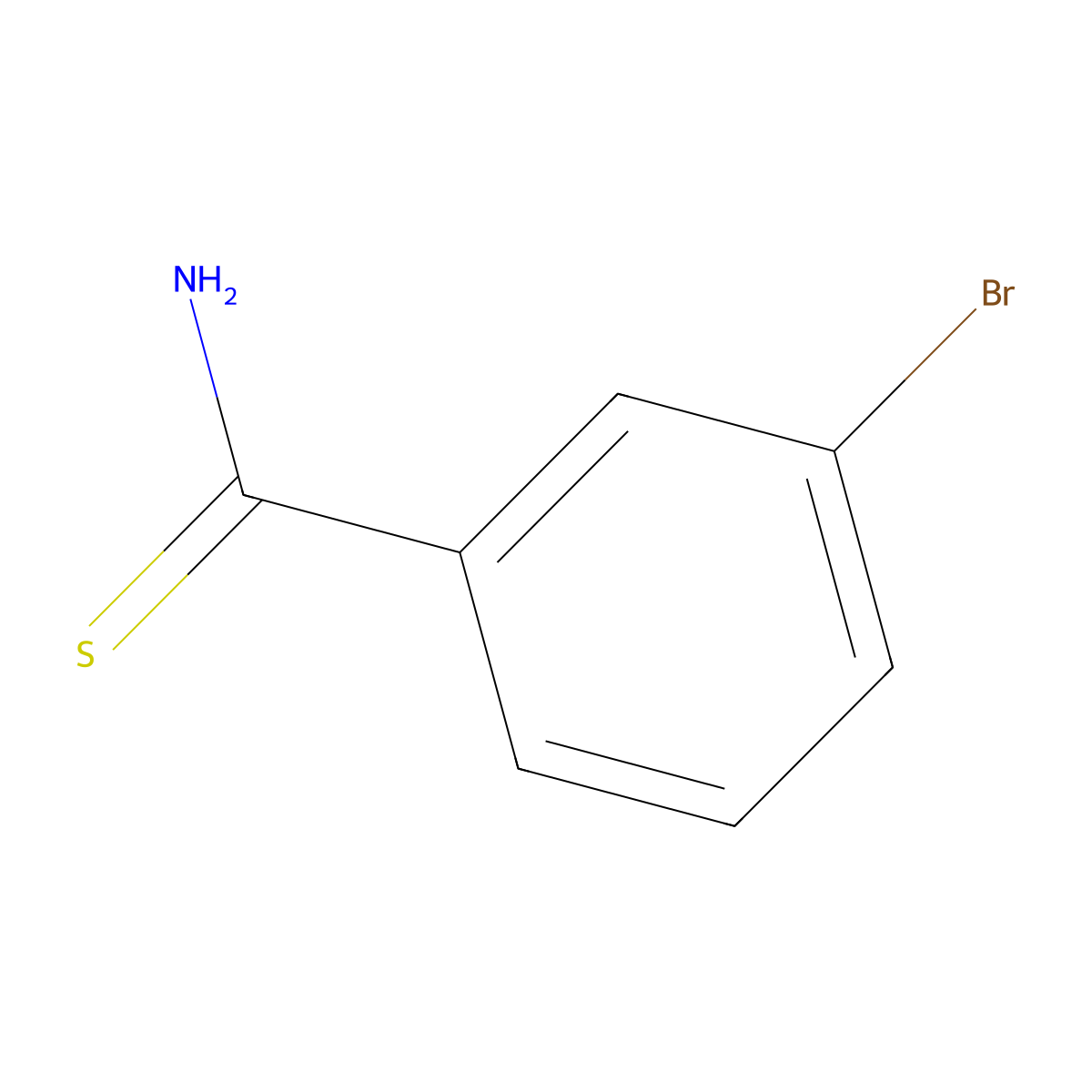Benzenecarbothioamide, 3-bromo- molecular structure, CAS 2227-62-5