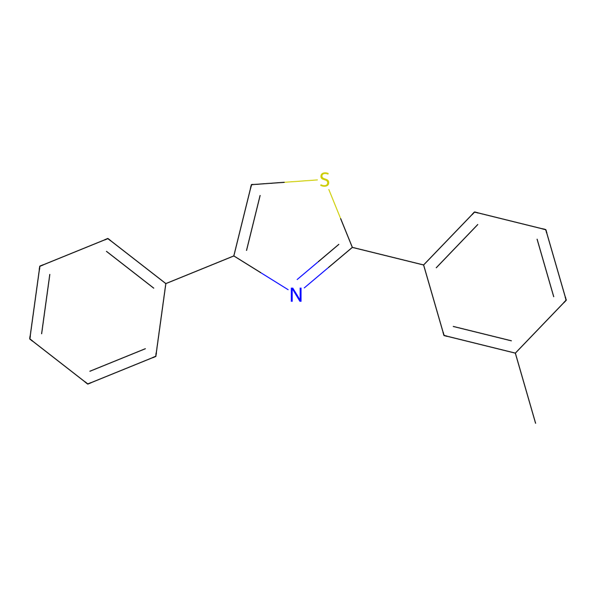 4-Phenyl-2-(m-tolyl)thiazole molecular structure, CAS 2227-70-5