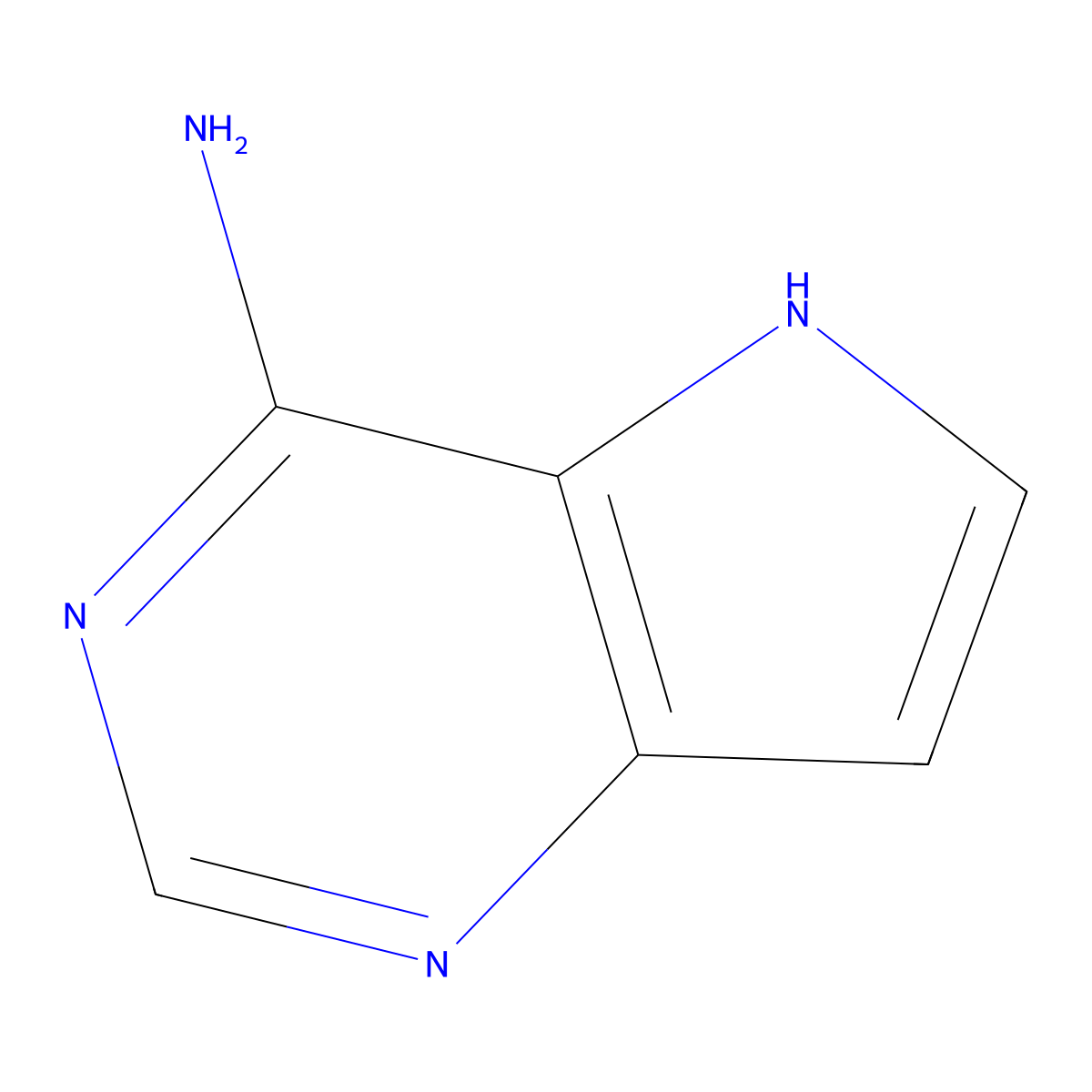5H-Pyrrolo(3,2-d)pyrimidin-4-amine molecular structure, CAS 2227-98-7