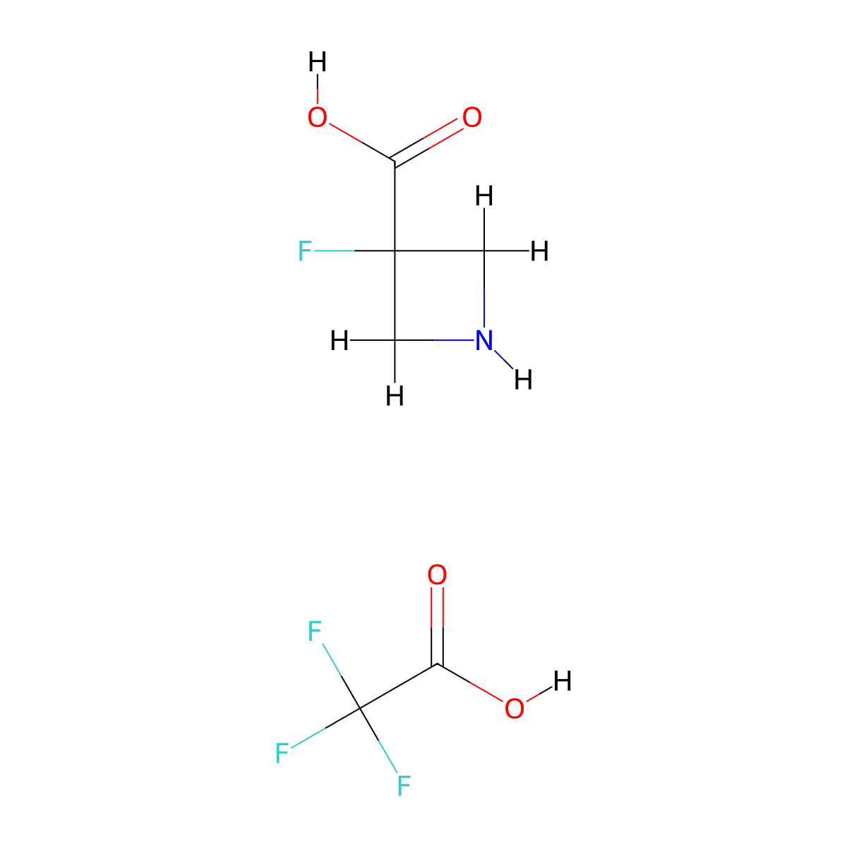 3-Fluoroazetidine-3-carboxylic acid; trifluoroacetic acid molecular structure, CAS 2227005-11-8