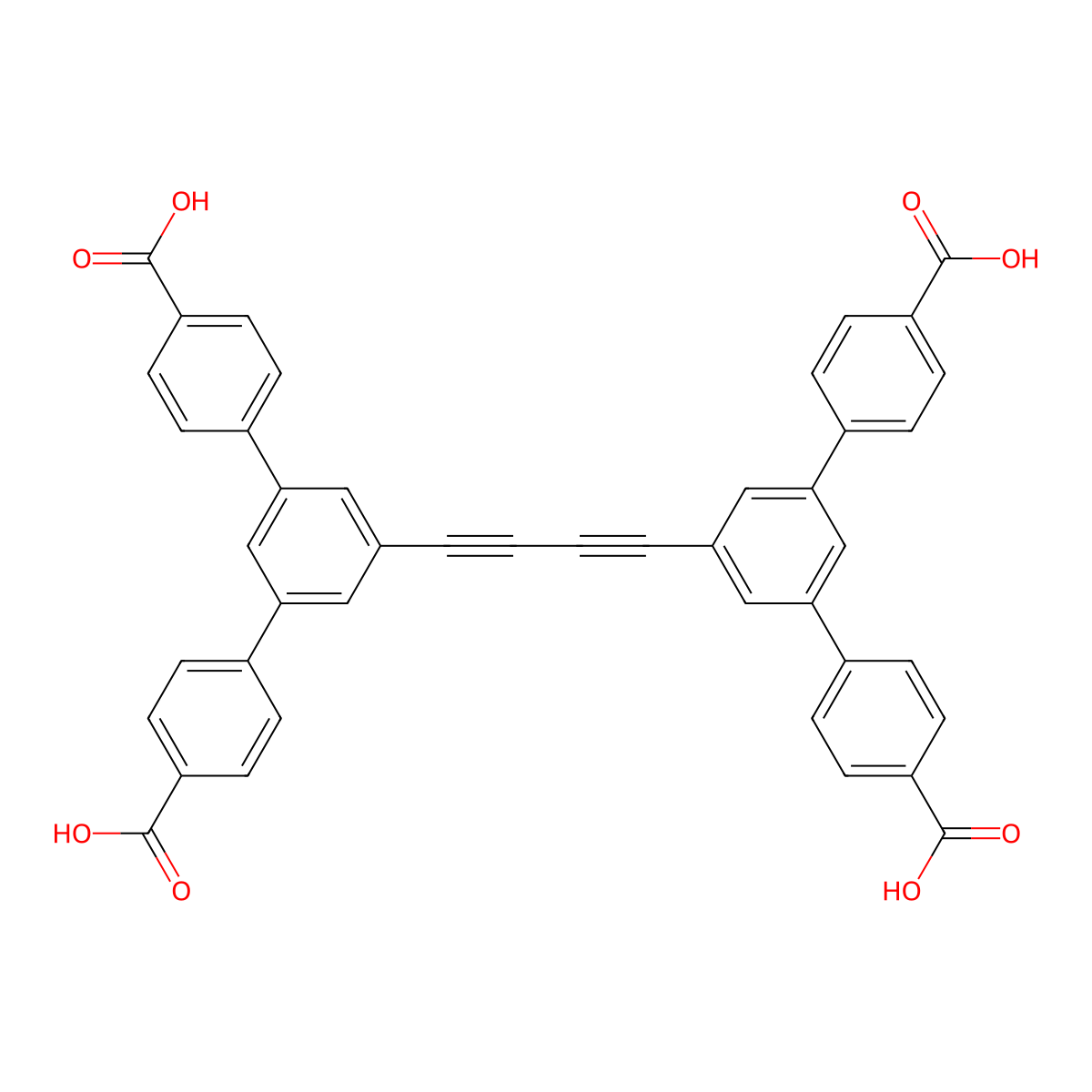 5',5''''-(Buta-1,3-diyne-1,4-diyl)bis(([1,1':3',1''-terphenyl]-4,4''-dicarboxylic acid)) molecular structure, CAS 2227093-90-3