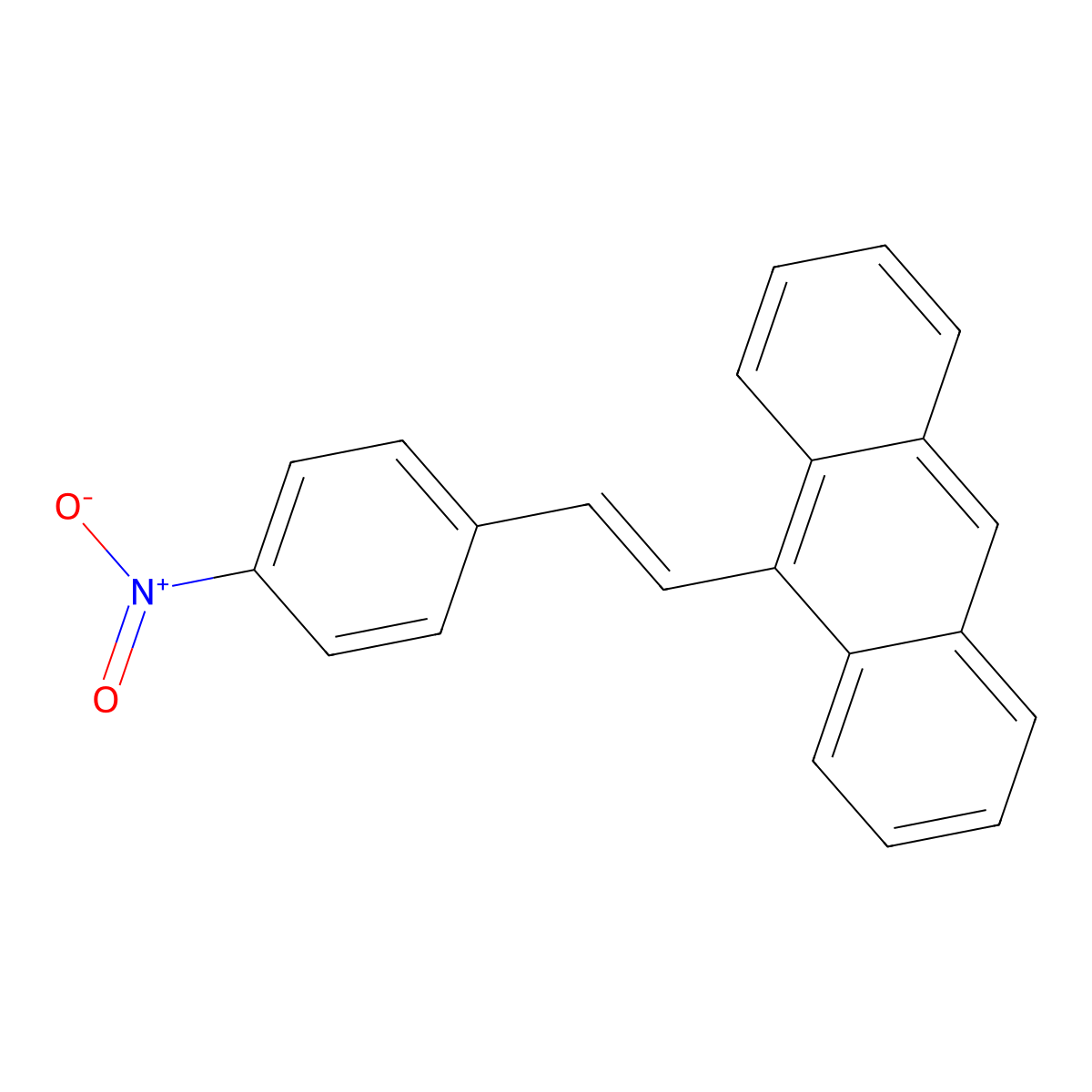 Anthracene, 9-[2-(4-nitrophenyl)ethenyl]- molecular structure, CAS 22271-30-3