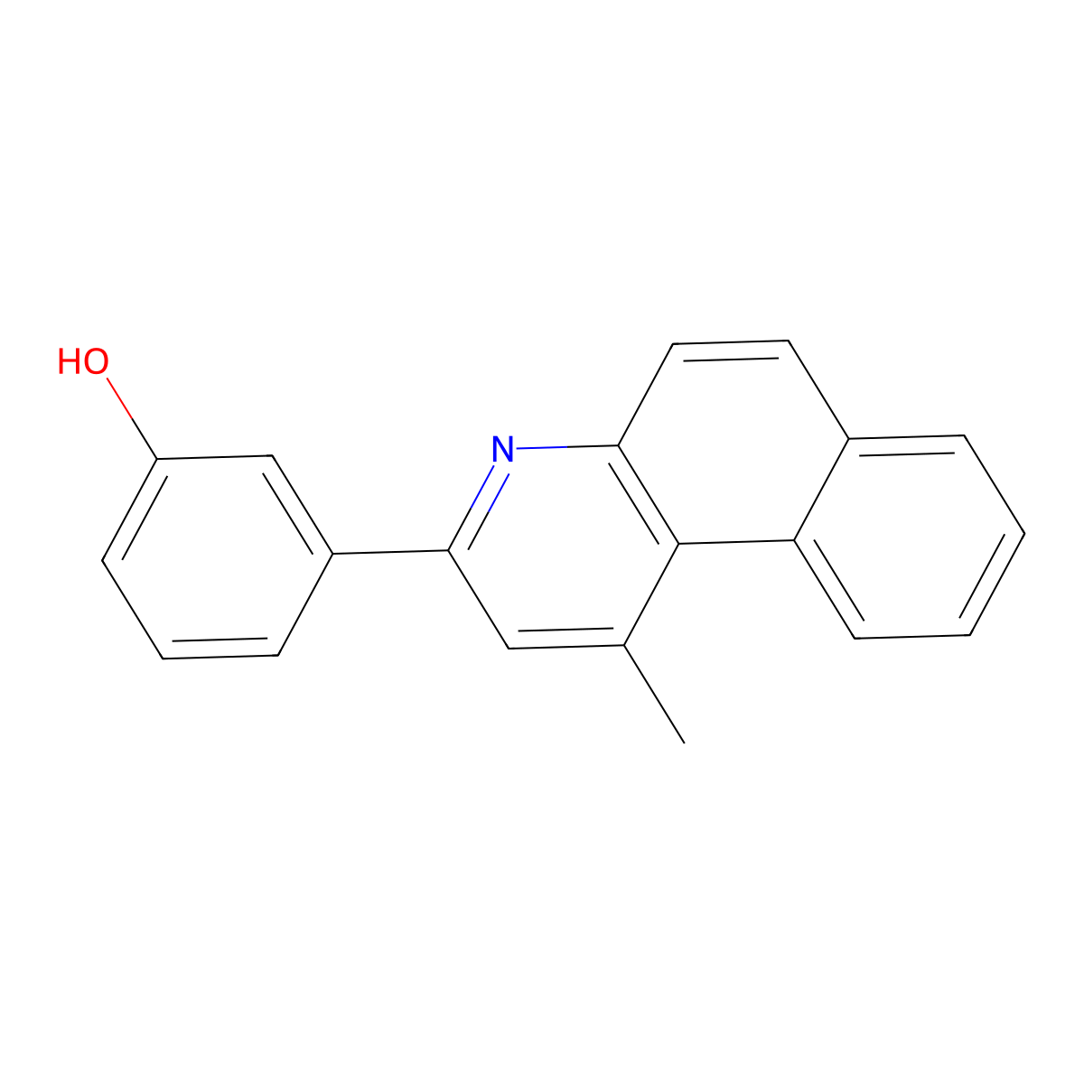 3-(1-Methylbenzo[f]quinolin-3-yl)phenol molecular structure, CAS 22271-33-6