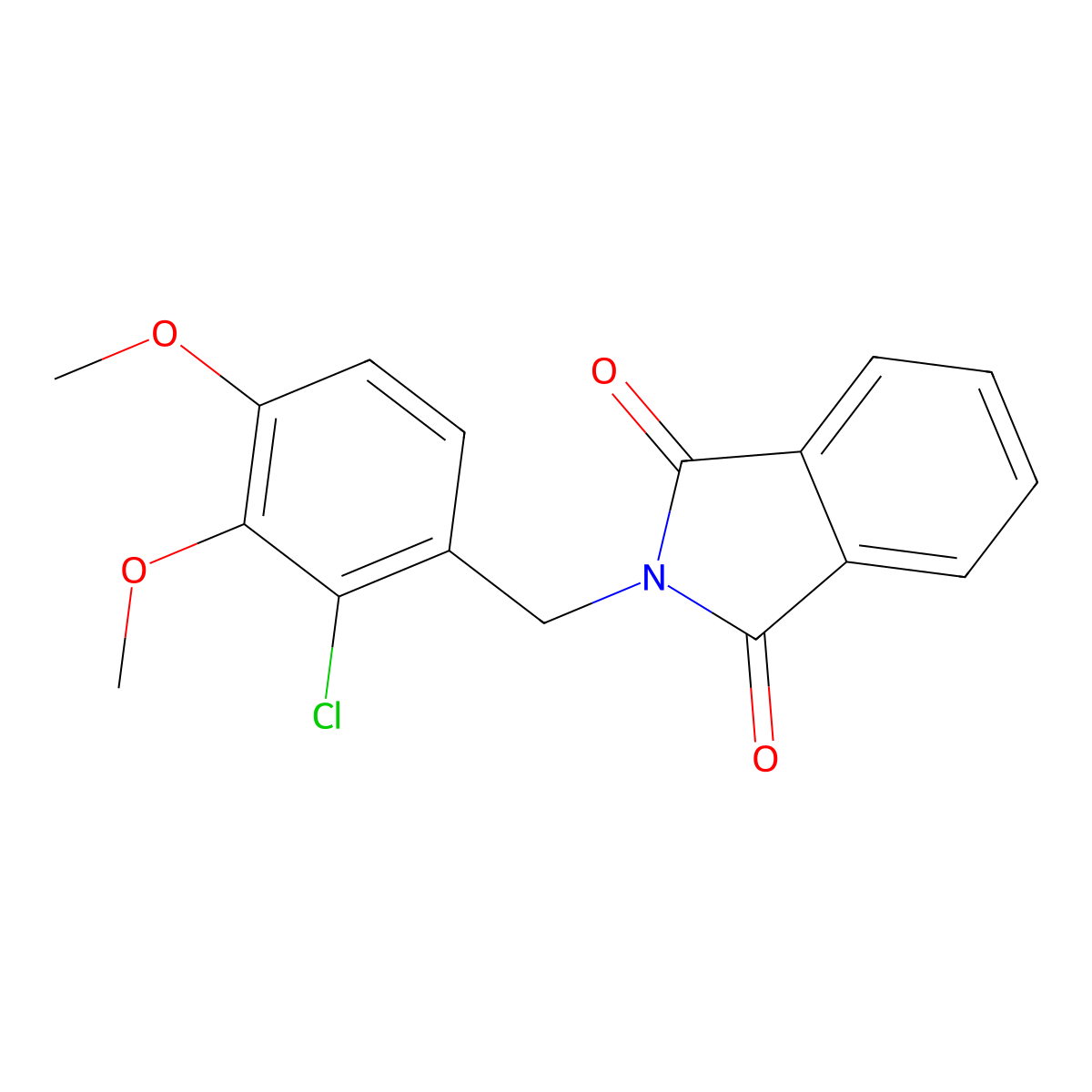 2-(2-Chloro-3,4-dimethoxybenzyl)-1H-isoindole-1,3(2H)-dione molecular structure, CAS 2227107-24-4