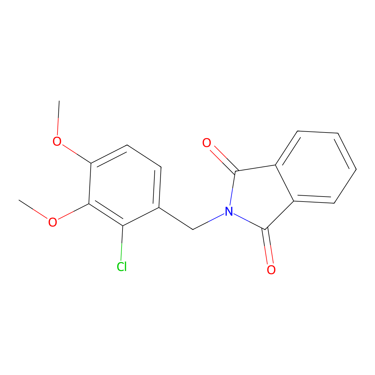 2-(2-Chloro-3,4-dimethoxybenzyl)-1H-isoindole-1,3(2H)-dione molecular structure, CAS 2227107-24-4