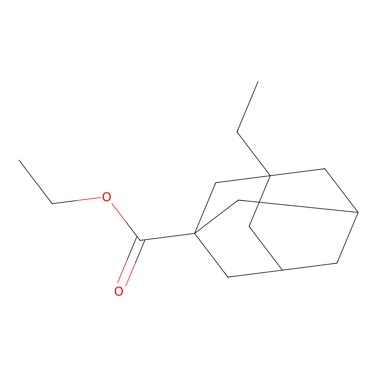 Ethyl 3-ethyladamantane-1-carboxylate molecular structure, CAS 2227107-25-5