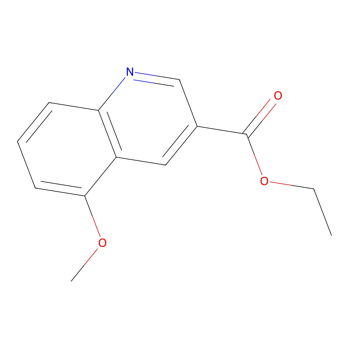 Ethyl 5-methoxyquinoline-3-carboxylate molecular structure, CAS 2227107-82-4
