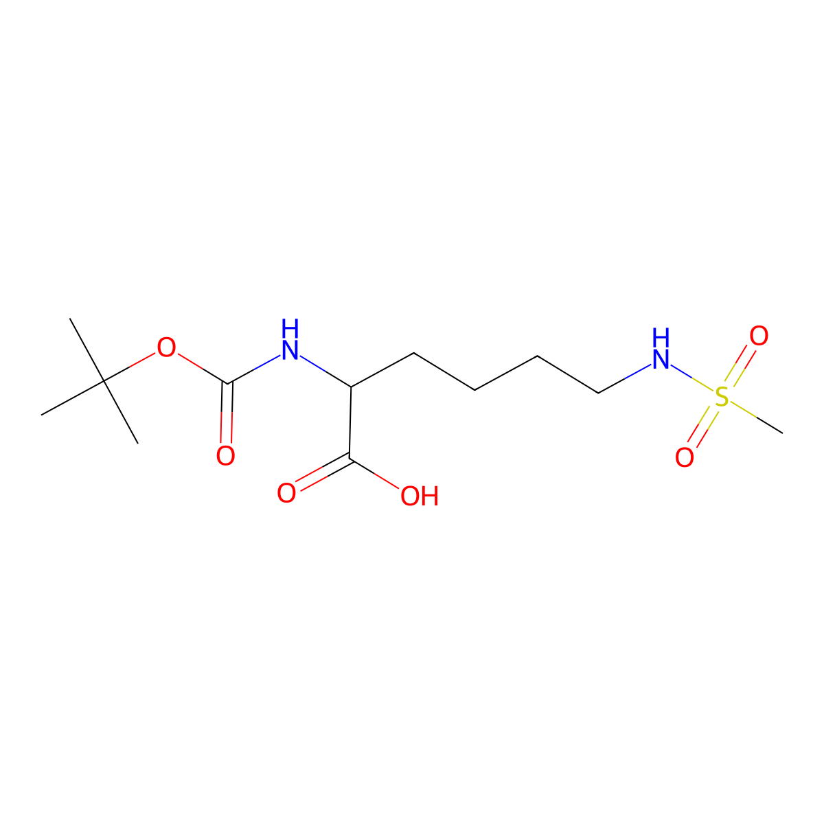 N2-Boc-N6-methylsulfonyl-D-lysine molecular structure, CAS 2227109-61-5