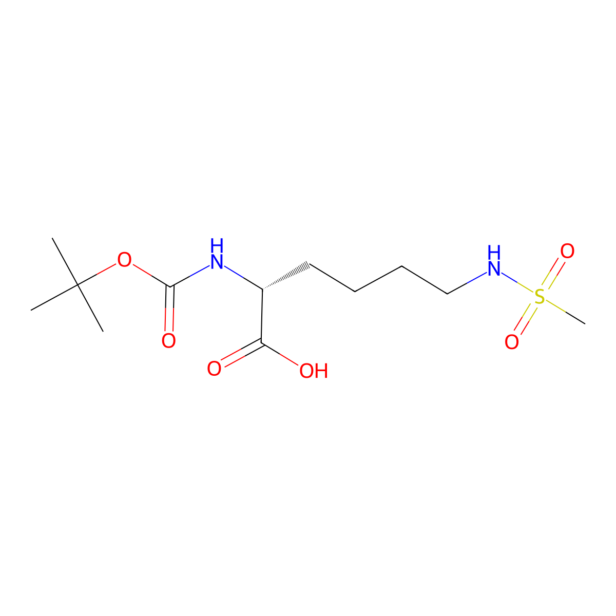 N2-Boc-N6-methylsulfonyl-D-lysine molecular structure, CAS 2227109-61-5