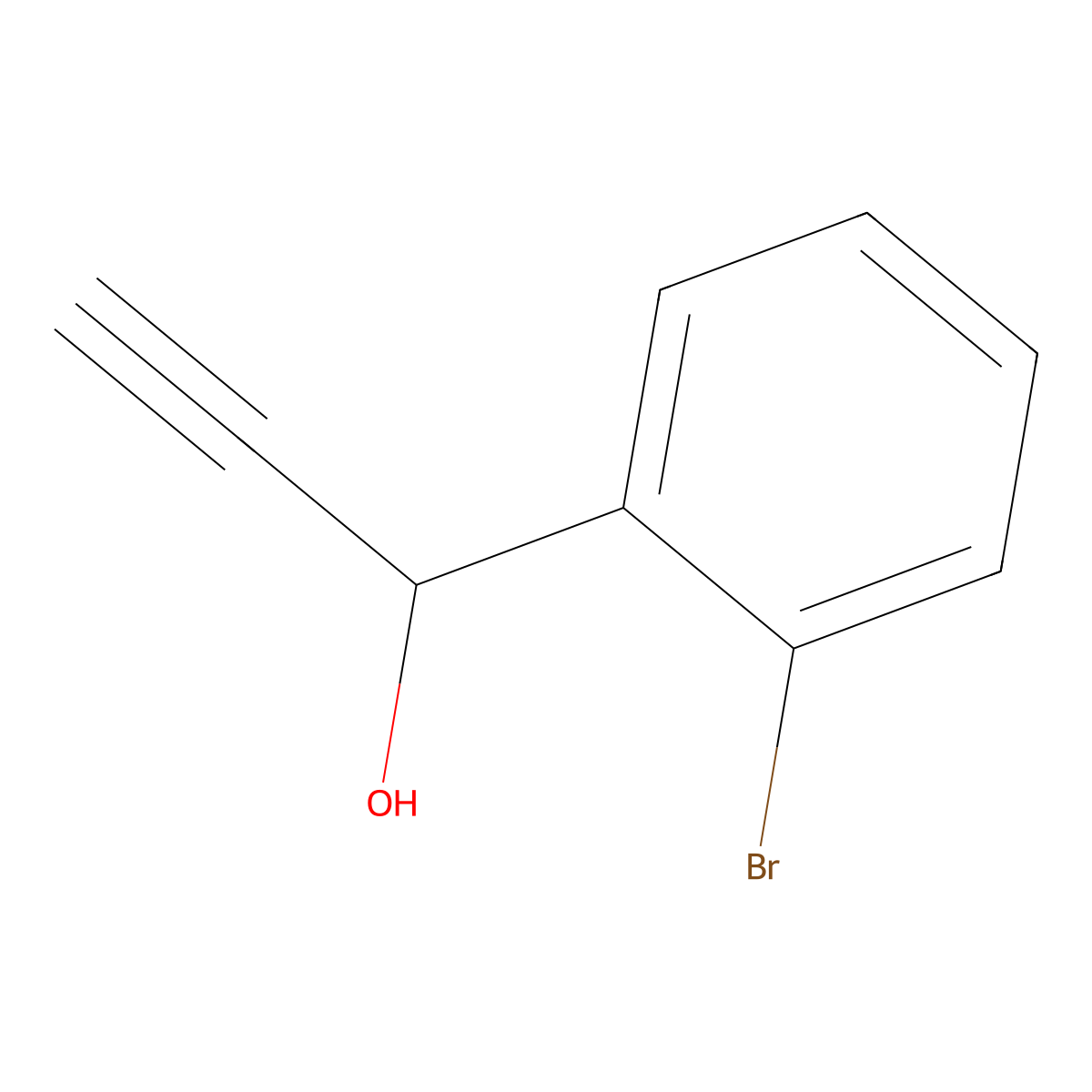 1-(2-Bromophenyl)-2-propyn-1-ol molecular structure, CAS 222713-56-6