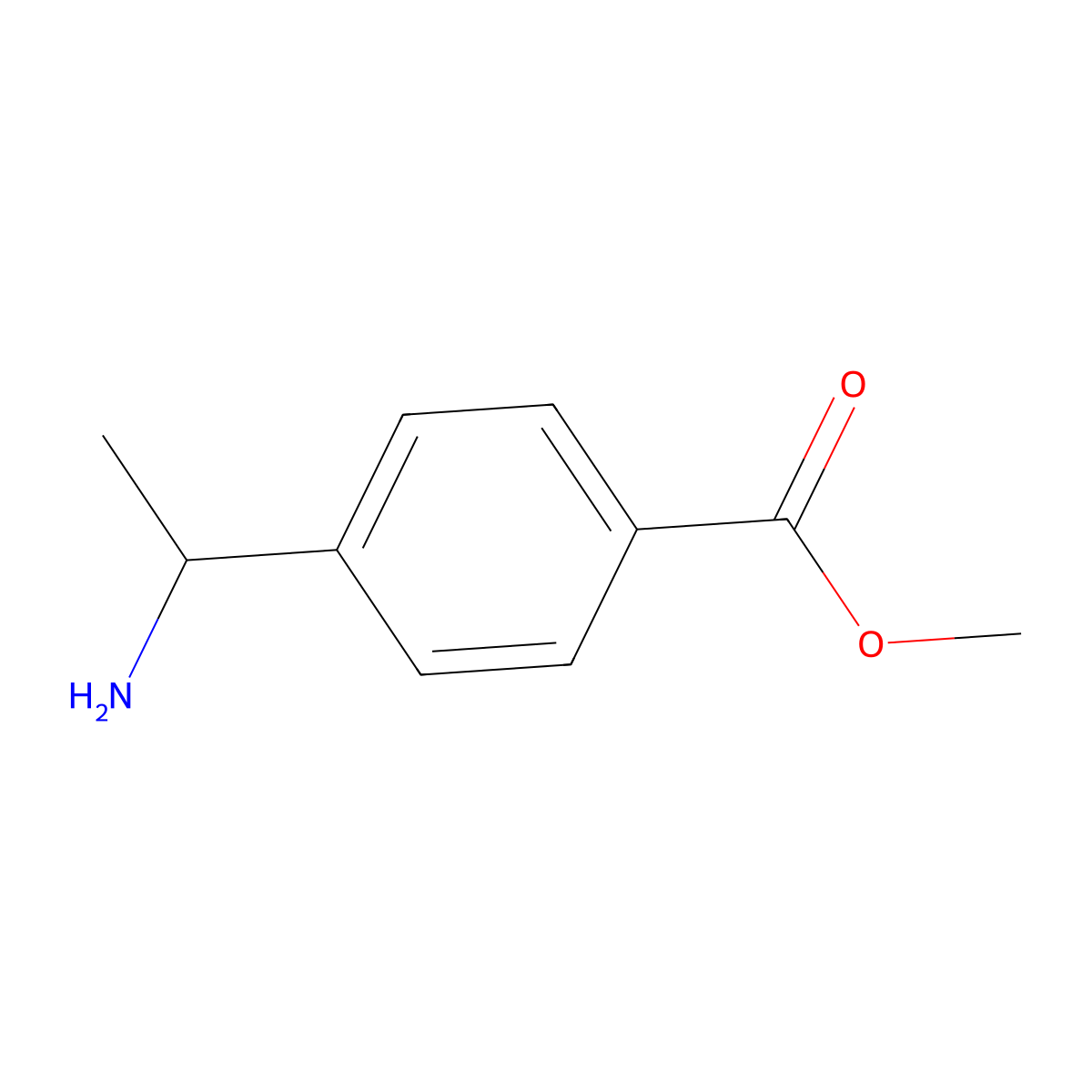 Methyl 4-((1S)-1-aminoethyl)benzoate molecular structure, CAS 222714-37-6