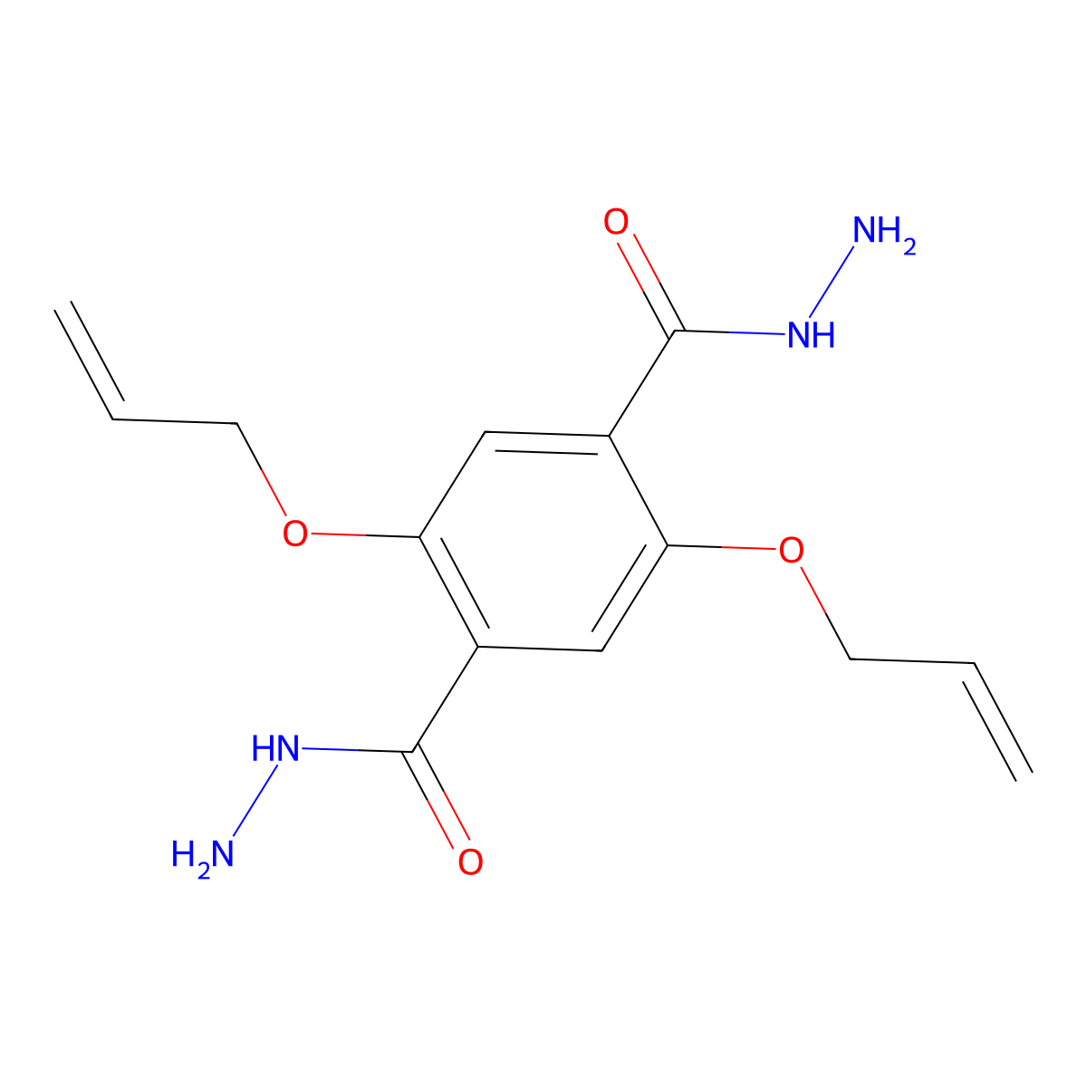 2,5-Bis(allyloxy)terephthalohydrazide molecular structure, CAS 2227151-69-9