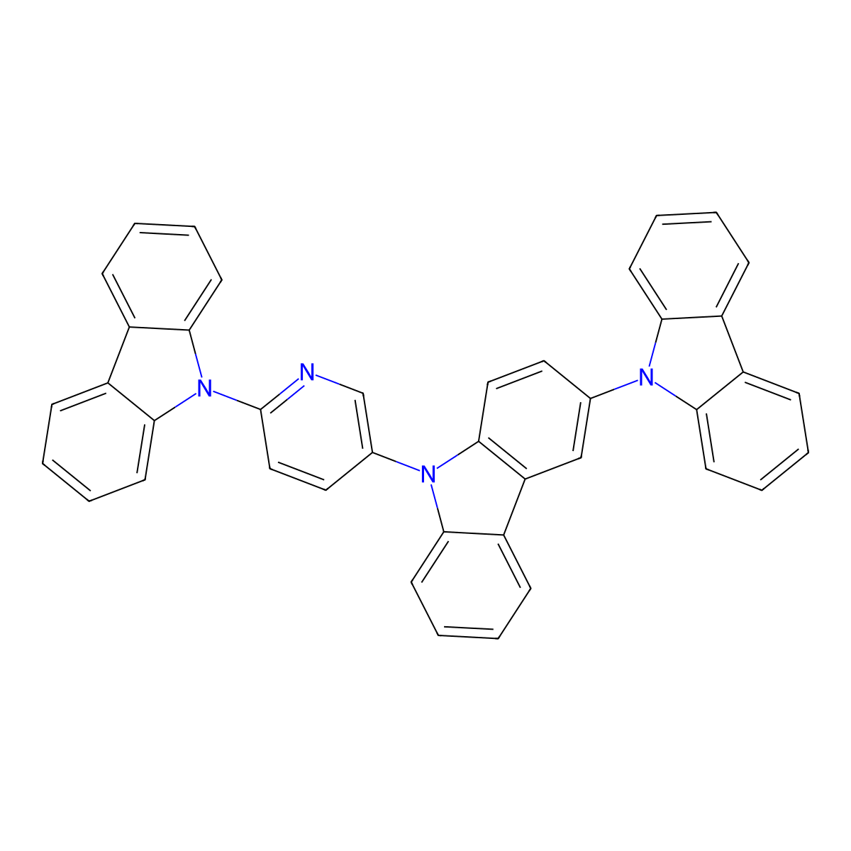 9-[6-(9H-carbazol-9-yl)pyridin-3-yl]-9H-3,9'-bicarbazole molecular structure, CAS 2227156-31-0