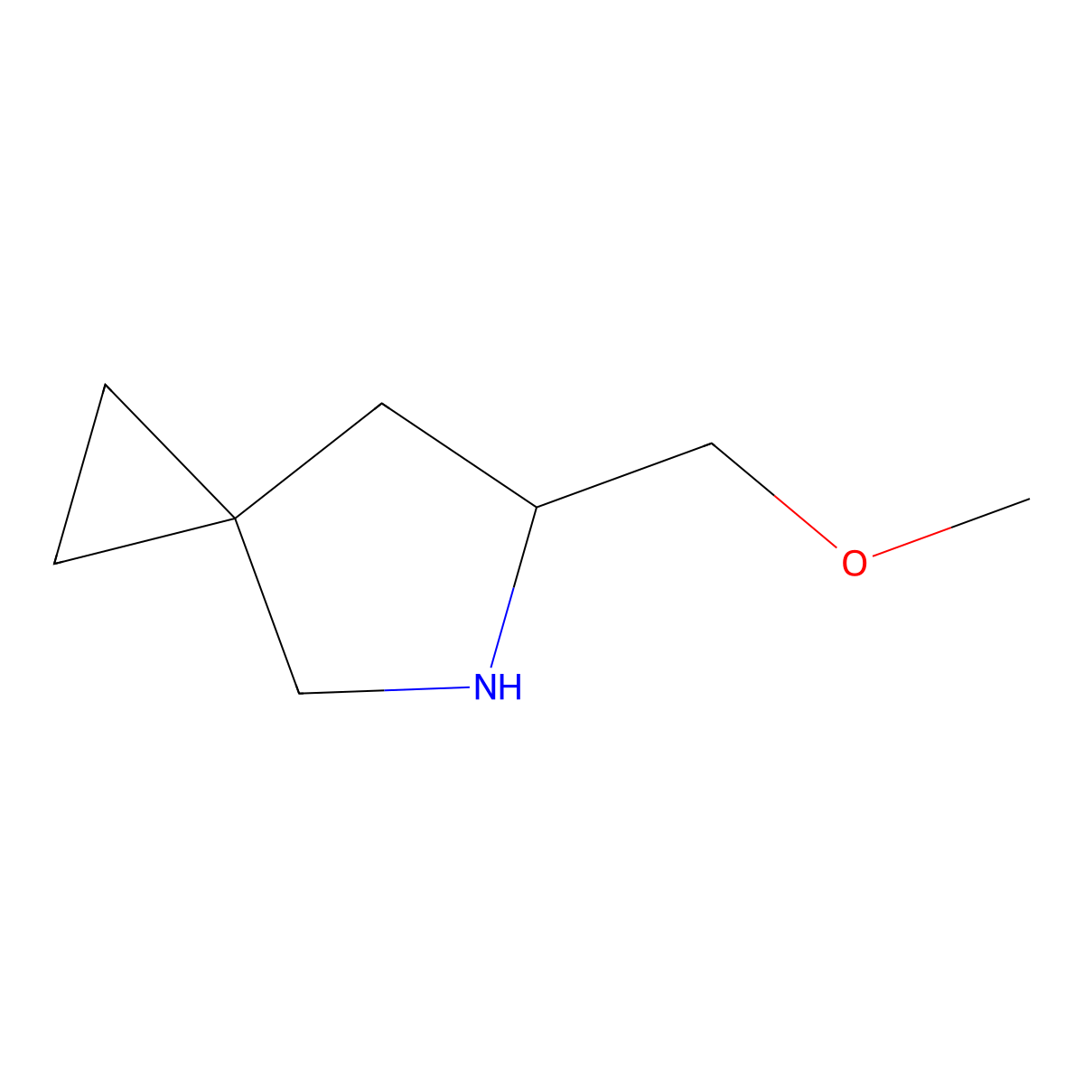 (S)-6-(Methoxymethyl)-5-azaspiro[2.4]heptane molecular structure, CAS 2227197-51-3