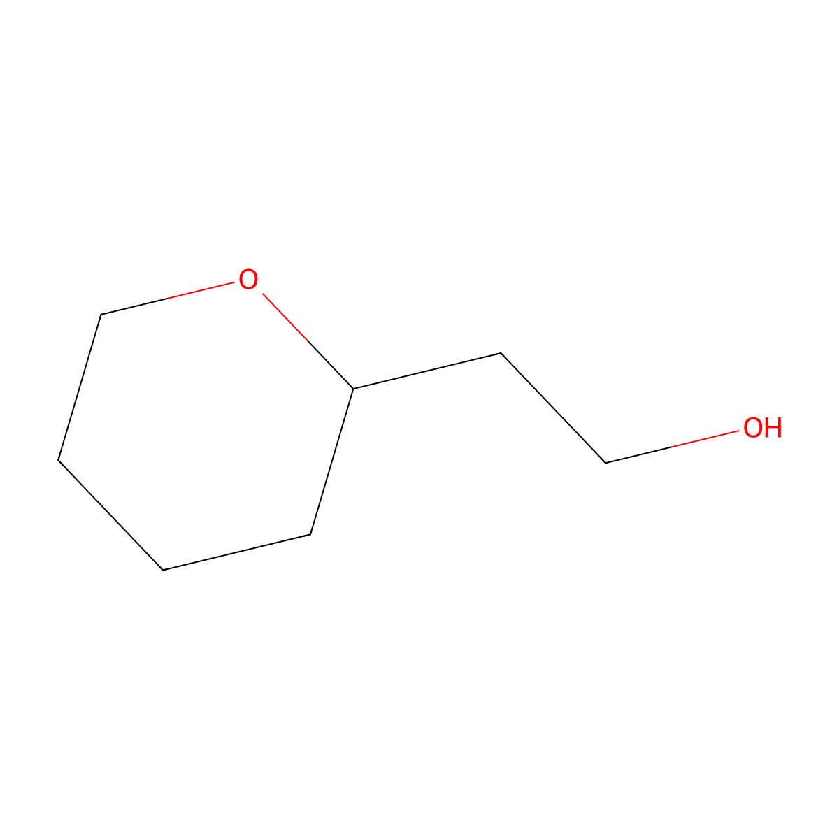 (S)-2-(Tetrahydro-2H-pyran-2-yl)ethan-1-ol molecular structure, CAS 2227197-59-1