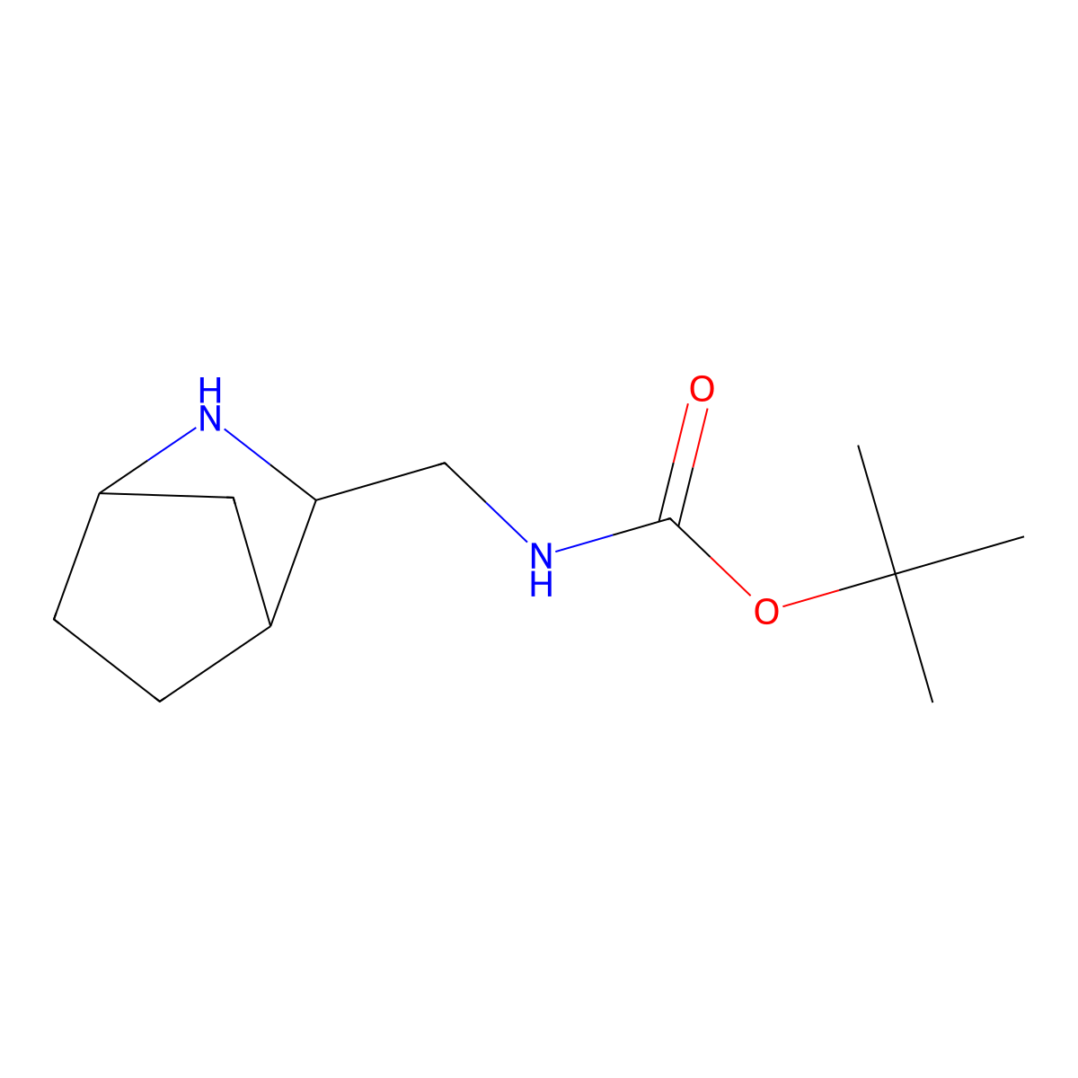 tert-Butyl (((1S,3R,4R)-2-azabicyclo[2.2.1]heptan-3-yl)methyl)carbamate molecular structure, CAS 2227197-64-8