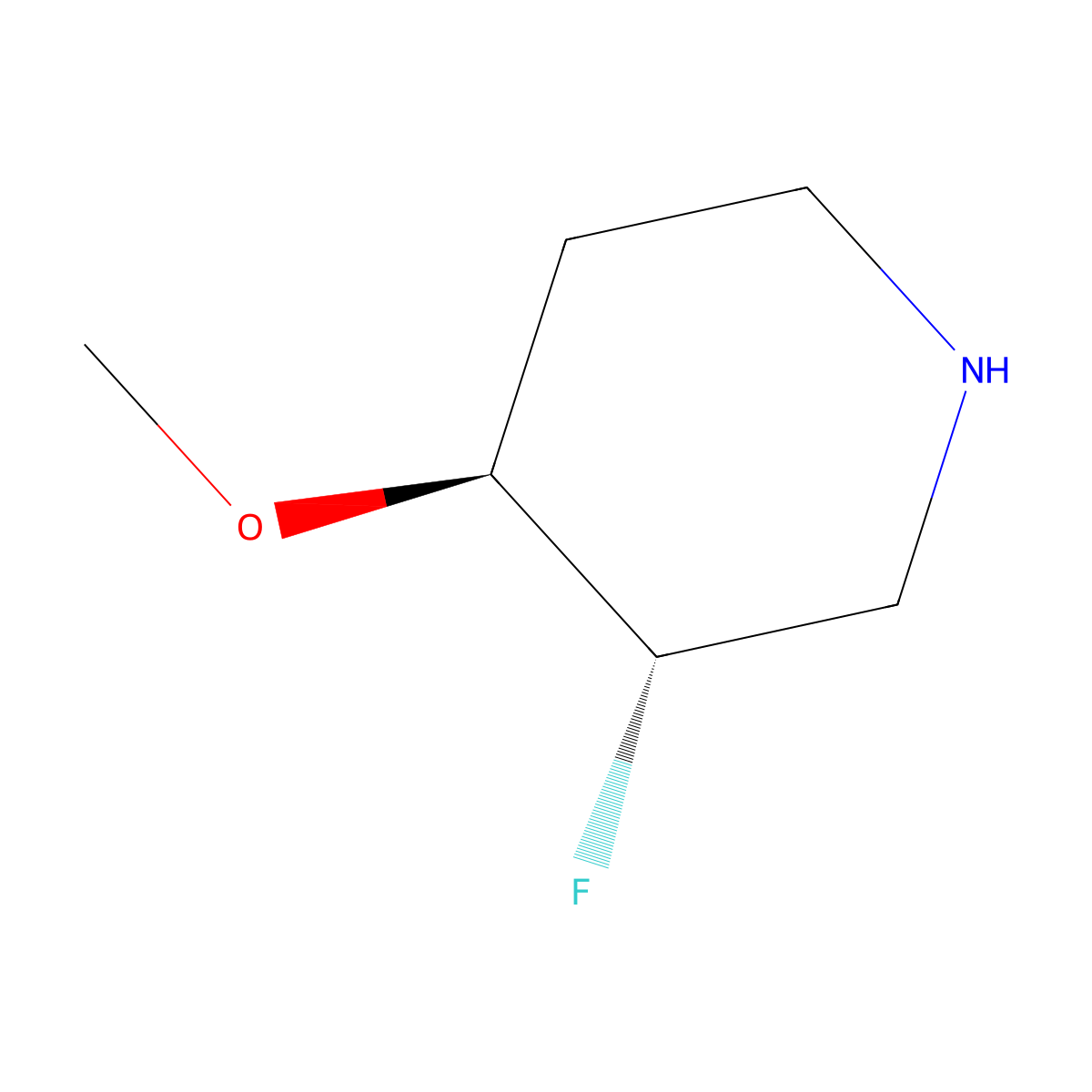 (3S,4S)-3-Fluoro-4-methoxypiperidine molecular structure, CAS 2227197-73-9