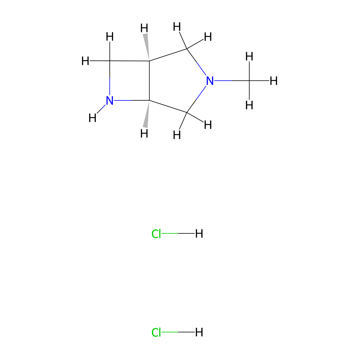 (1S,5S)-3-Methyl-3,6-diazabicyclo[3.2.0]heptane dihydrochloride molecular structure, CAS 2227197-80-8