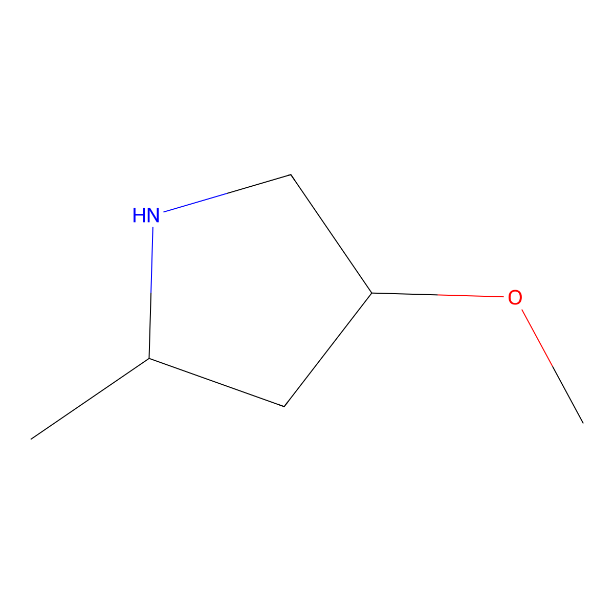 (2S,4S)-4-Methoxy-2-methylpyrrolidine molecular structure, CAS 2227198-09-4