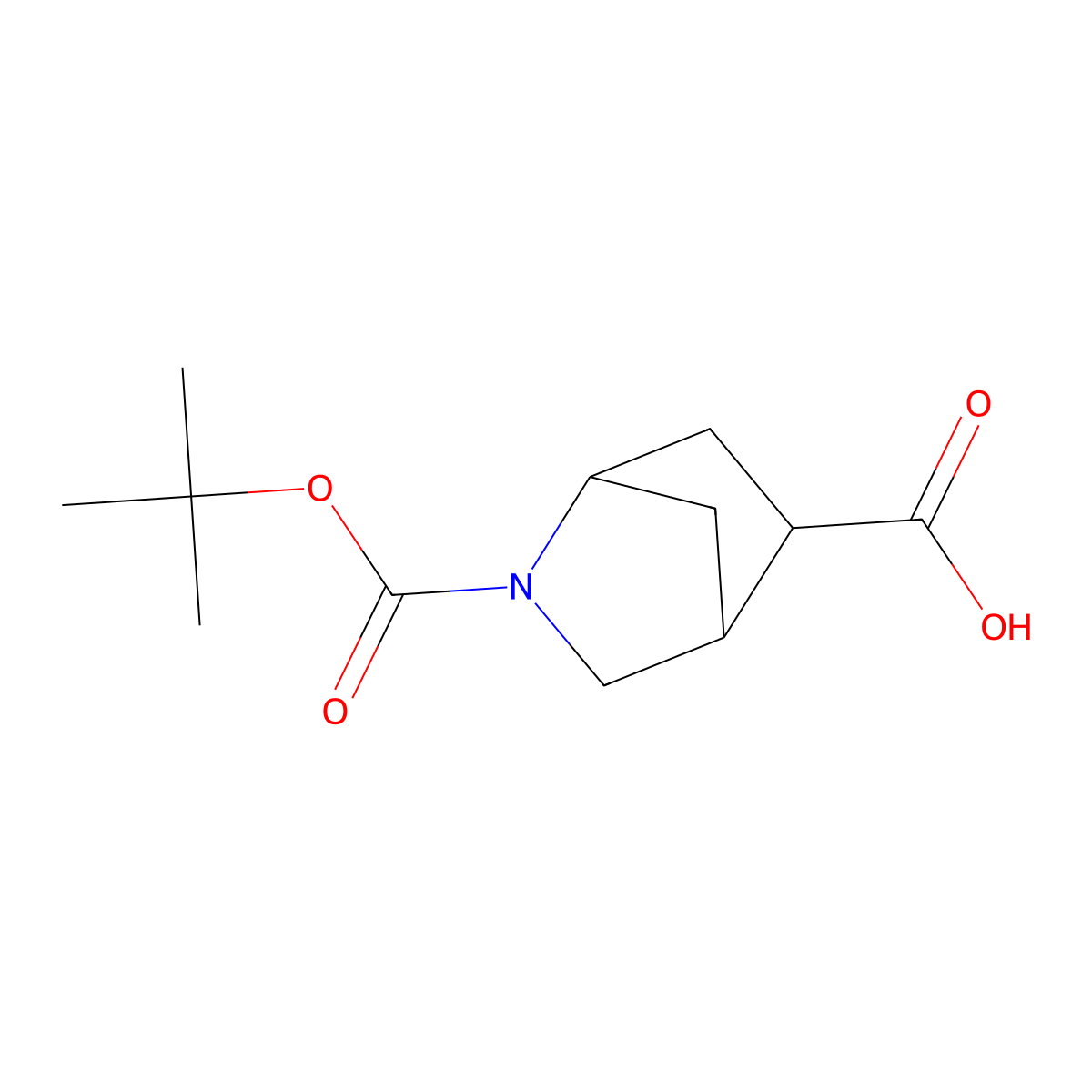 (1R,4S,5S)-2-(tert-Butoxycarbonyl)-2-azabicyclo[2.2.1]heptane-5-carboxylic acid molecular structure, CAS 2227198-13-0