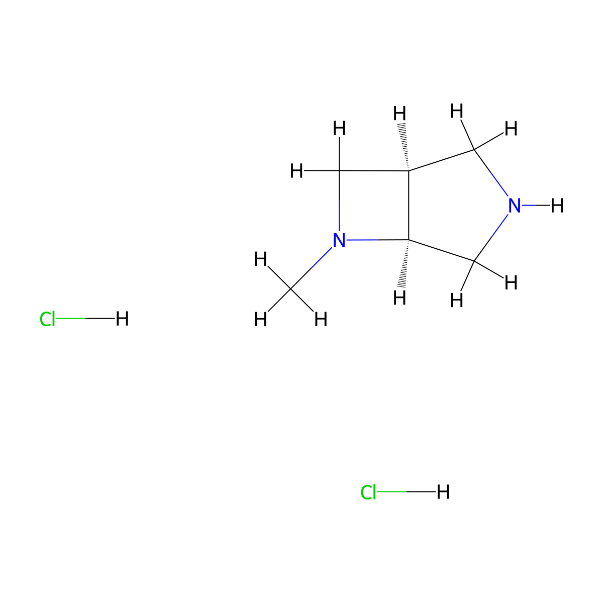 (1R,5S)-6-Methyl-3,6-diazabicyclo[3.2.0]heptane dihydrochloride molecular structure, CAS 2227198-20-9