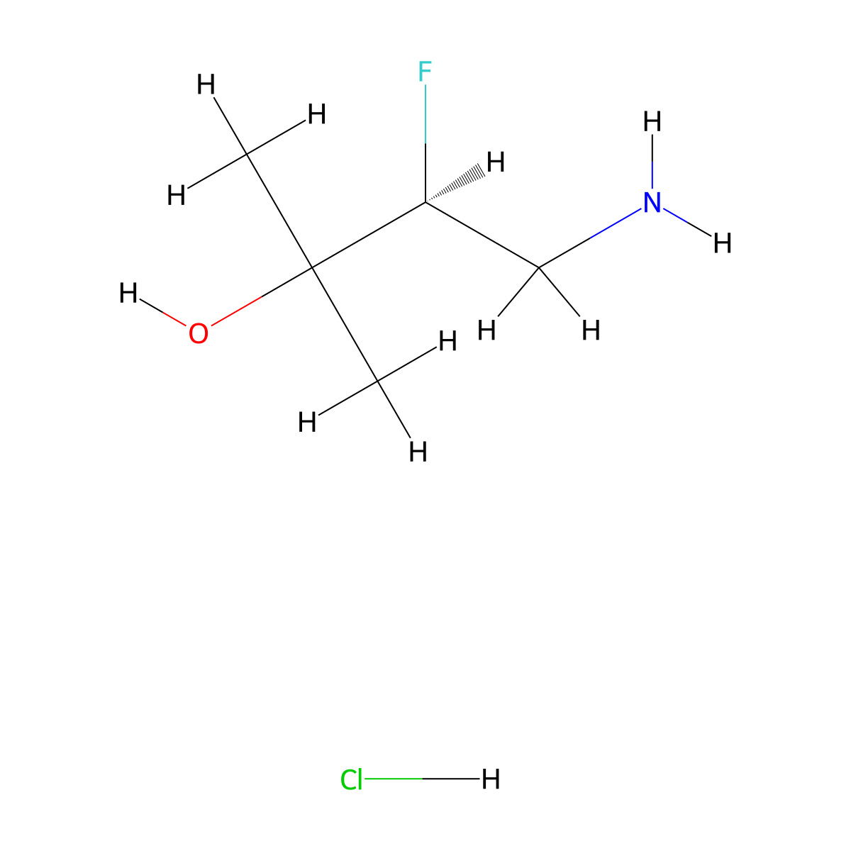 (3S)-4-amino-3-fluoro-2-methylbutan-2-ol hydrochloride molecular structure, CAS 2227198-62-9