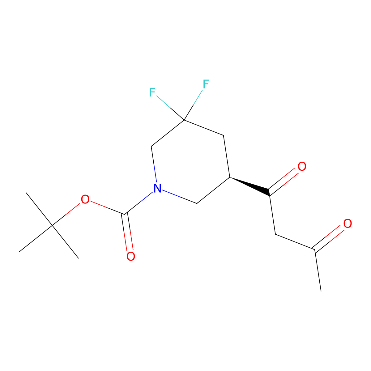 tert-Butyl (R)-3,3-difluoro-5-(3-oxobutanoyl)piperidine-1-carboxylate molecular structure, CAS 2227198-77-6