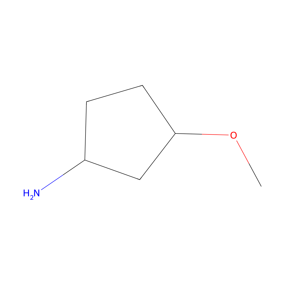 (1S,3R)-3-Methoxycyclopentan-1-amine molecular structure, CAS 2227198-94-7