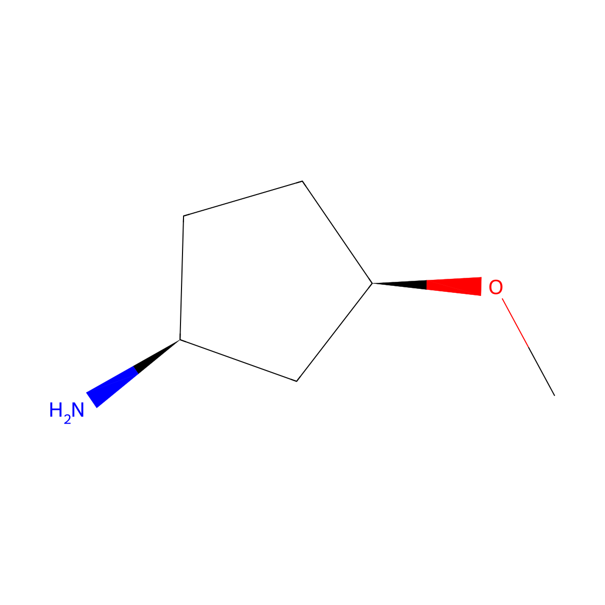 (1S,3R)-3-Methoxycyclopentan-1-amine molecular structure, CAS 2227198-94-7