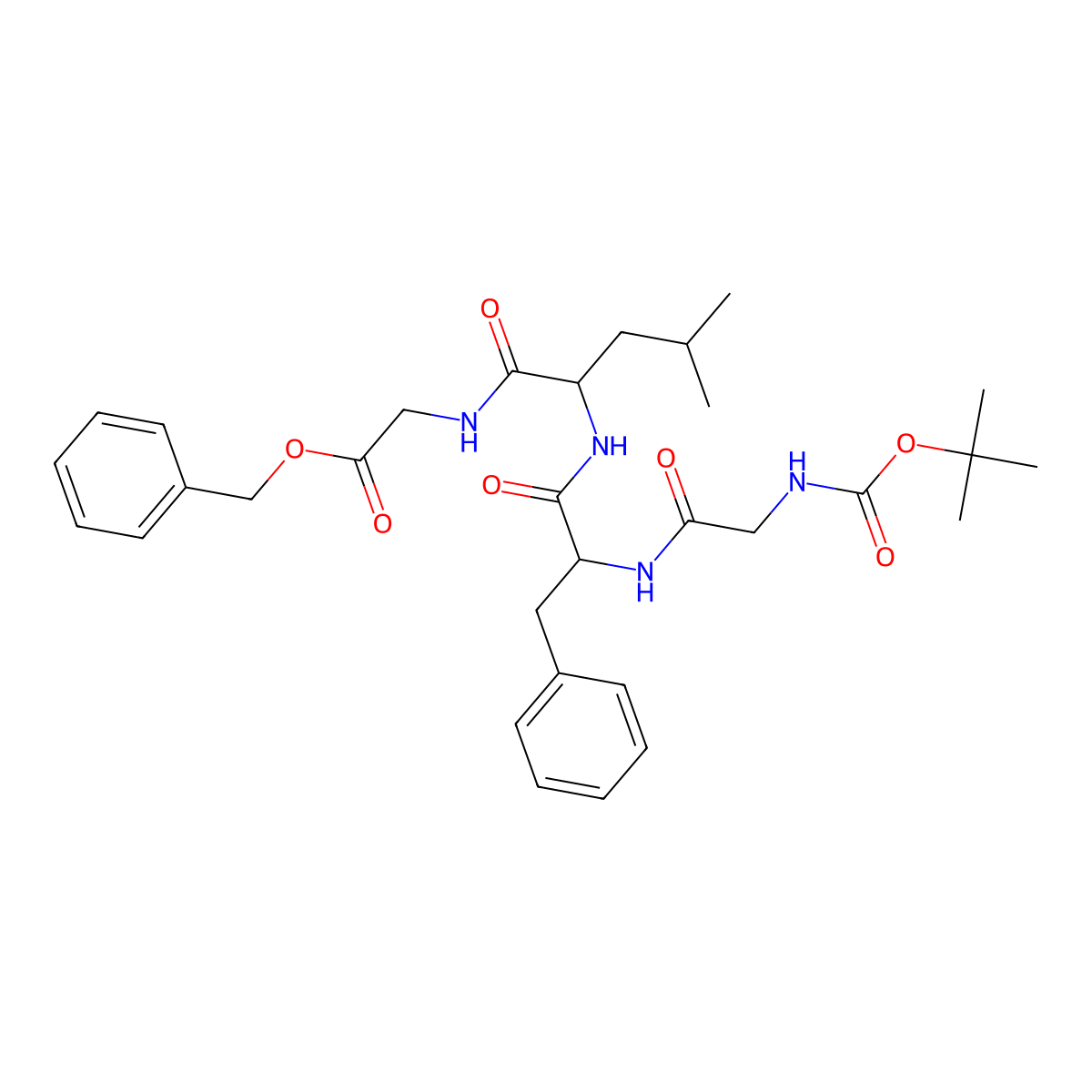 benzyl 2-[[(2S)-2-[[(2R)-2-[[2-(tert-butoxycarbonylamino)acetyl]amino]-3-phenyl-propanoyl]amino]-4-methyl-pentanoyl]amino]acetate molecular structure, CAS 2227198-99-2