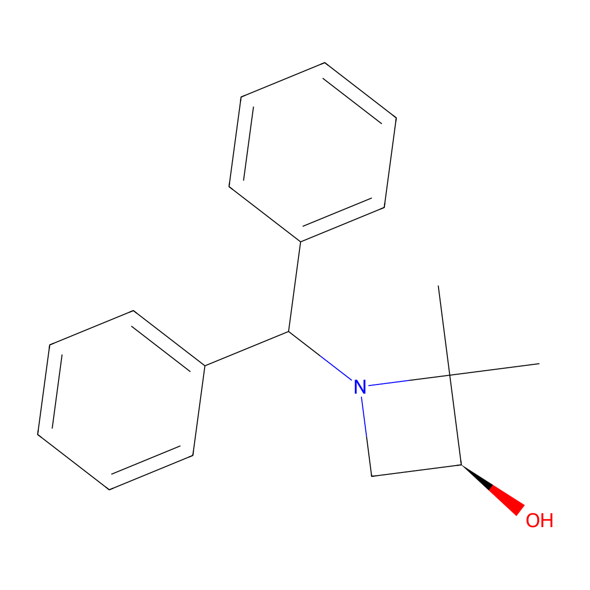 (3S)-1-(Diphenylmethyl)-2,2-dimethyl-3-azetidinol molecular structure, CAS 2227199-01-9