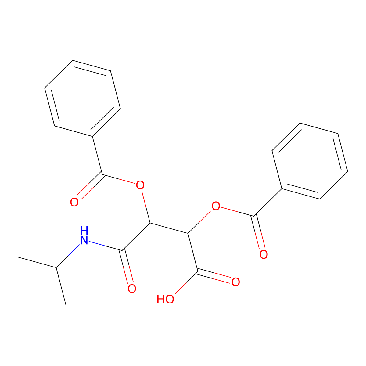 (2S,3S)-2,3-Bis(benzoyloxy)-3-[(propan-2-YL)carbamoyl]propanoic acid molecular structure, CAS 2227199-14-4