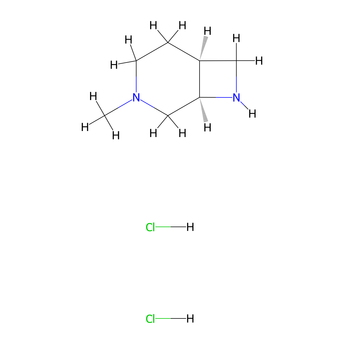 (1R,6S)-3-methyl-3,8-diazabicyclo[4.2.0]octane dihydrochloride molecular structure, CAS 2227199-19-9