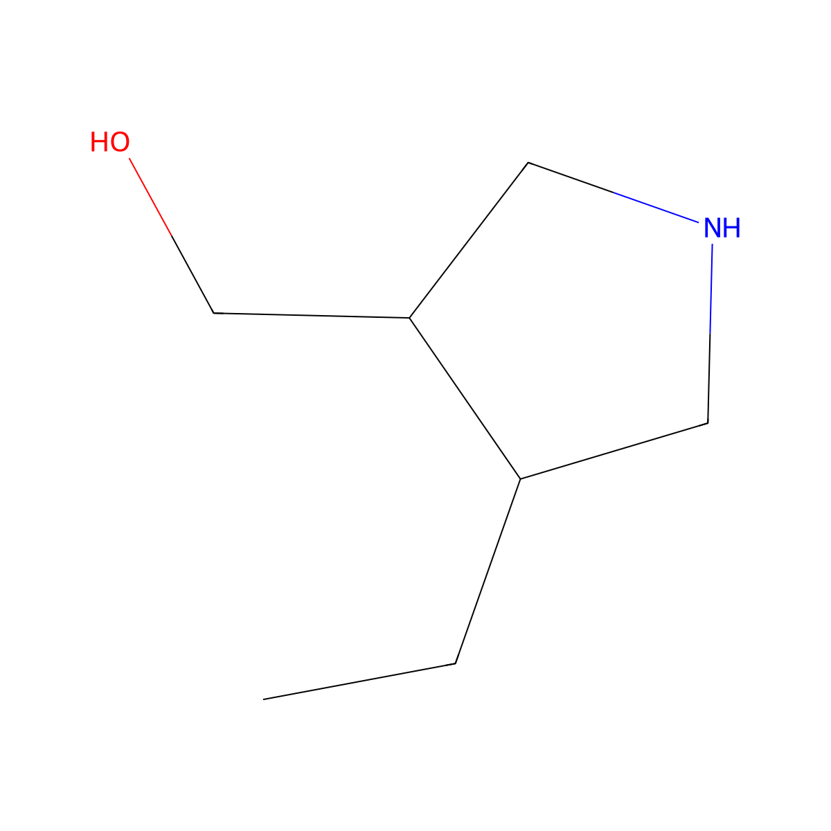 [(3r,4r)-4-Ethylpyrrolidin-3-yl]methanol molecular structure, CAS 2227199-24-6
