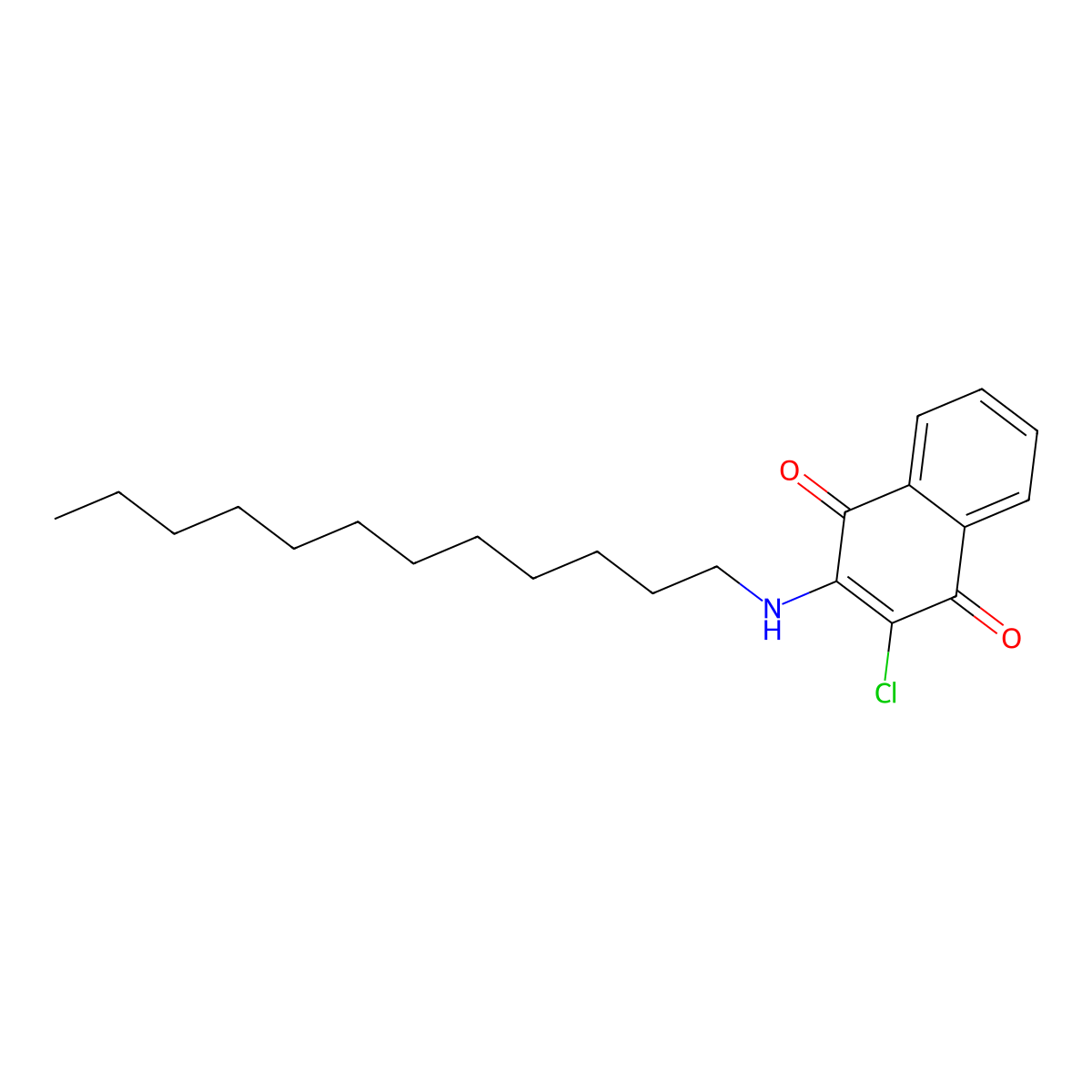 2-Chloro-3-(dodecylamino)naphthalene-1,4-dione molecular structure, CAS 22272-20-4