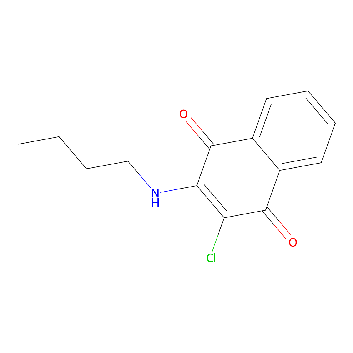 2-(Butylamino)-3-chloronaphthoquinone molecular structure, CAS 22272-30-6