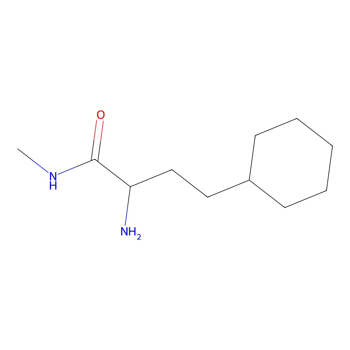 2-amino-4-cyclohexyl-N-methylbutanamide molecular structure, CAS 2227204-77-3