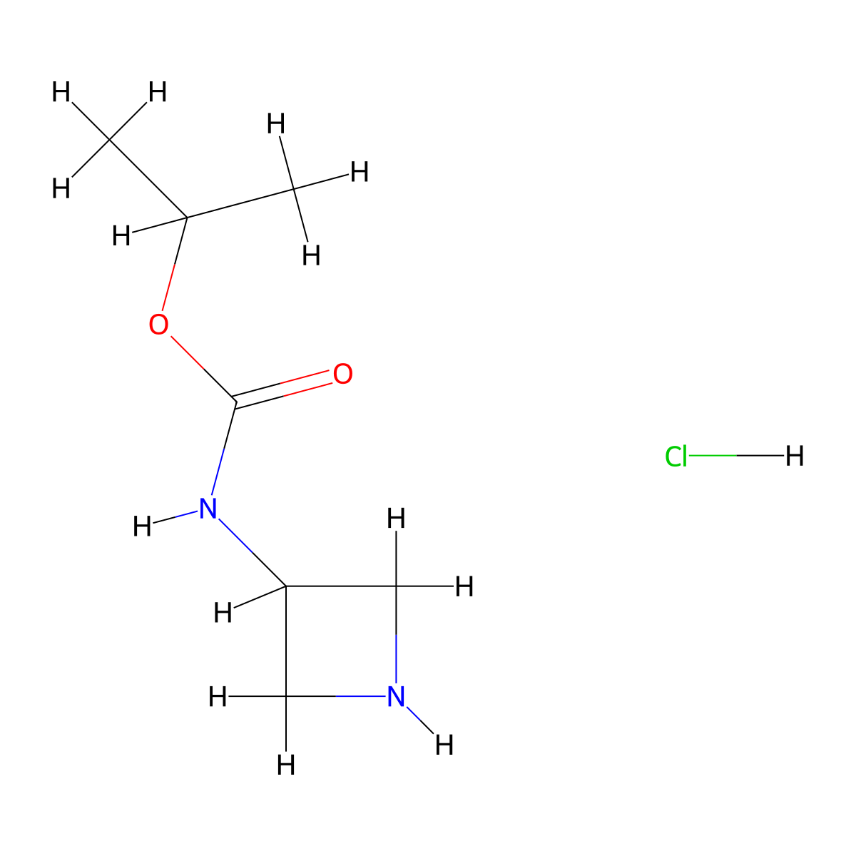 propan-2-yl N-(azetidin-3-yl)carbamate hydrochloride molecular structure, CAS 2227204-91-1