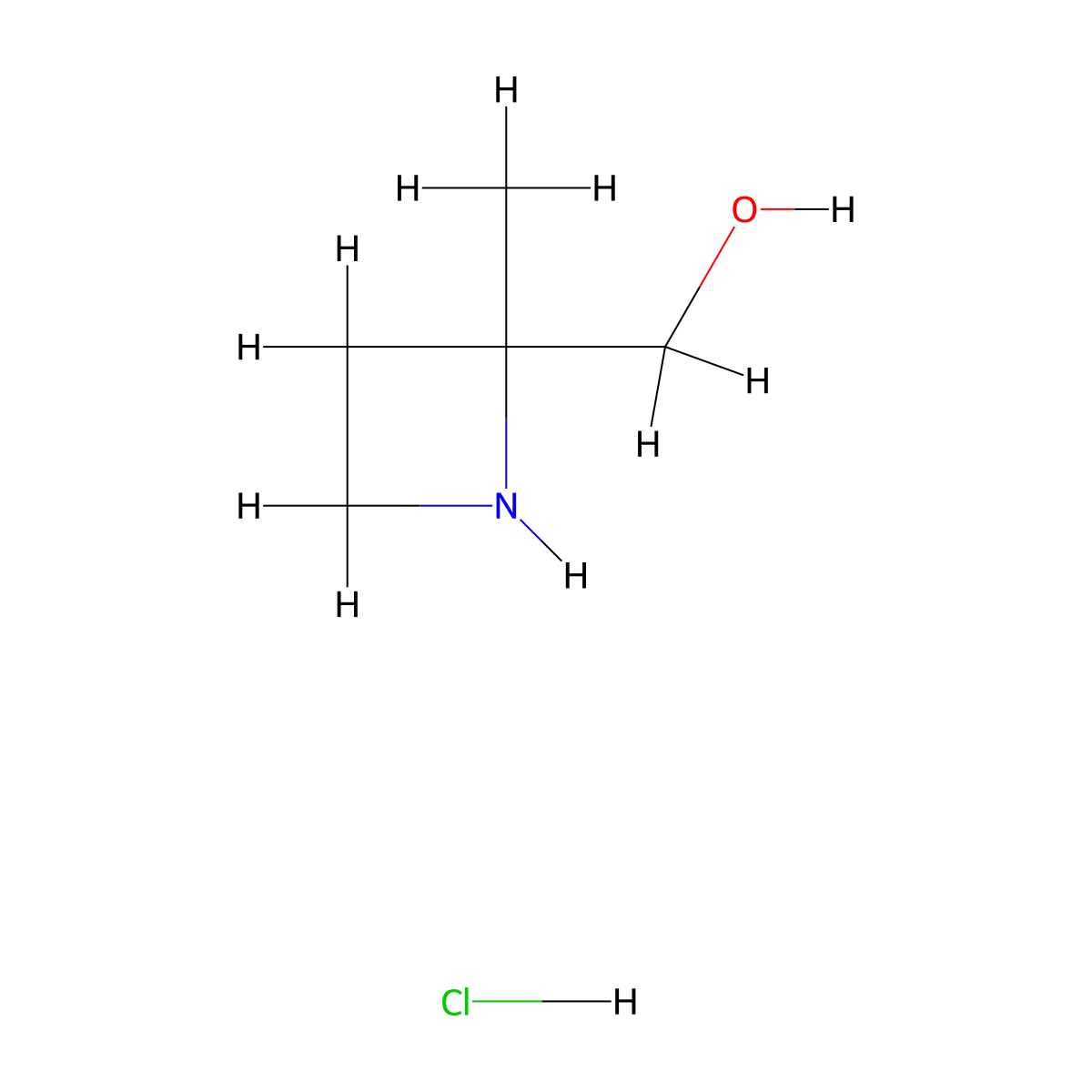 (2-Methylazetidin-2-yl)methanol hydrochloride molecular structure, CAS 2227204-97-7