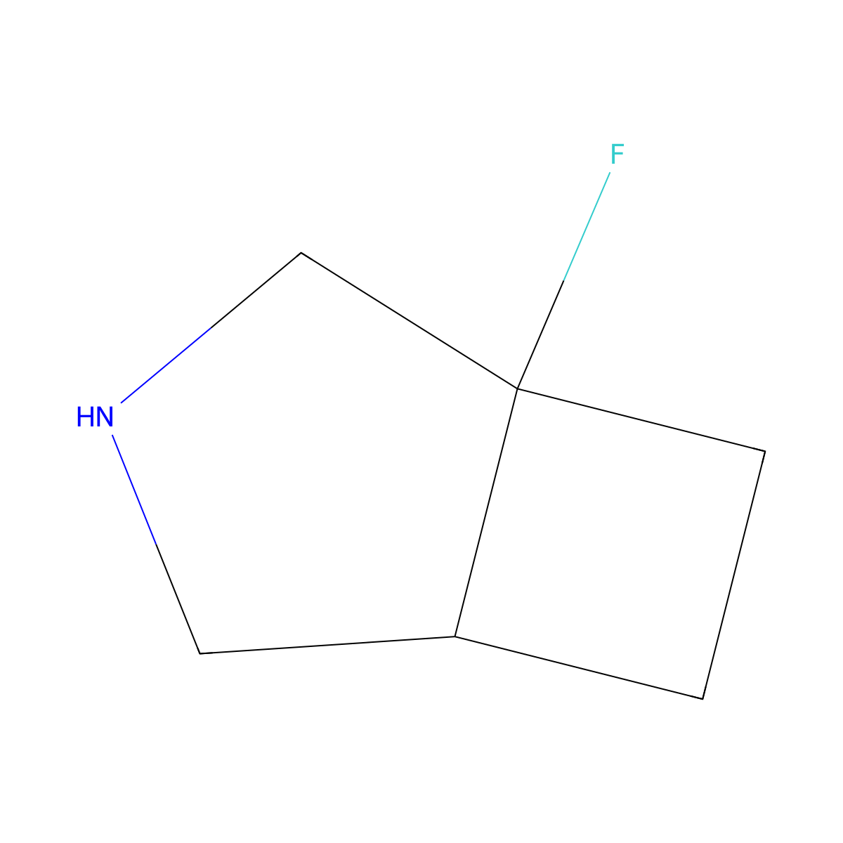 1-Fluoro-3-azabicyclo[3.2.0]heptane molecular structure, CAS 2227205-17-4