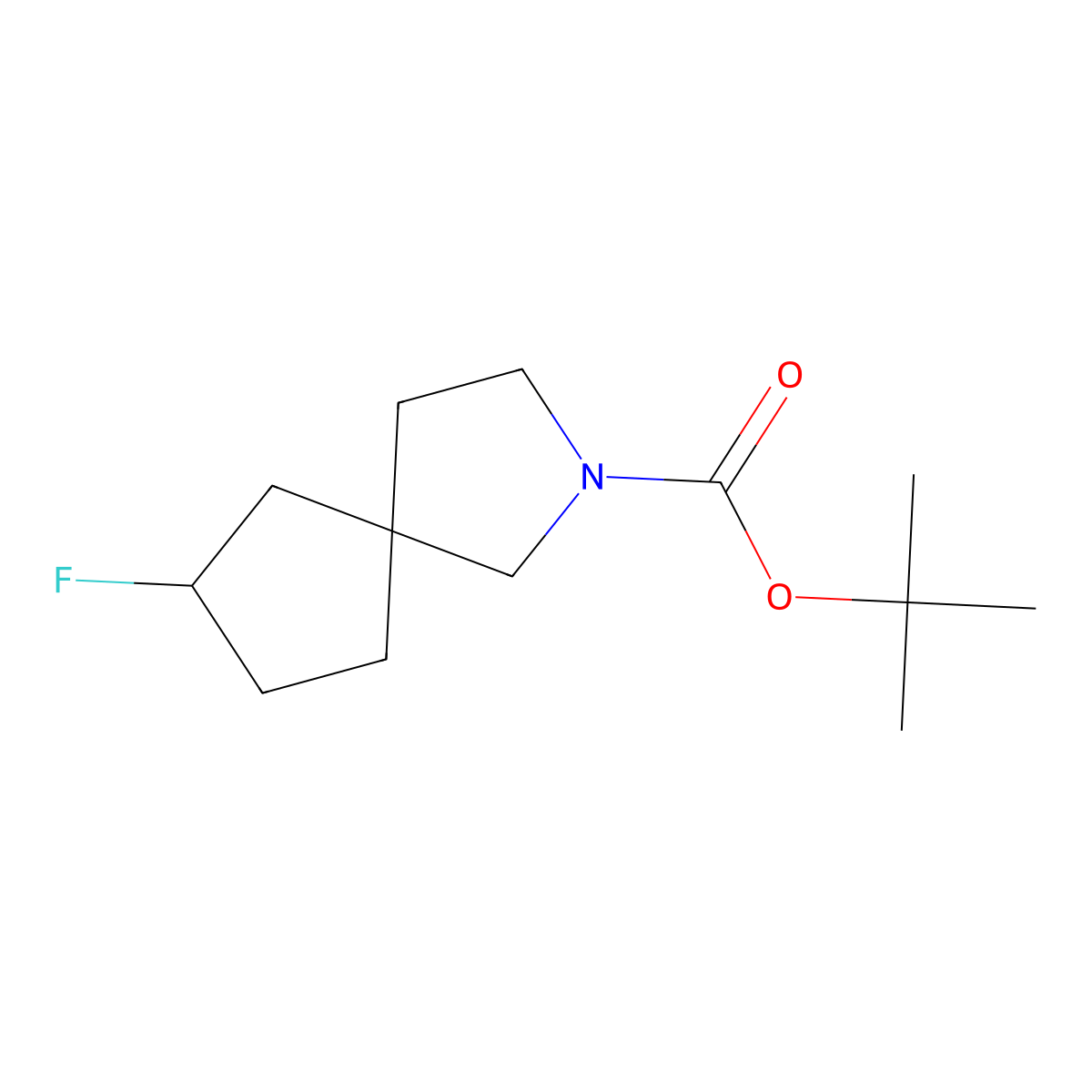 tert-Butyl 7-fluoro-2-azaspiro[4.4]nonane-2-carboxylate molecular structure, CAS 2227205-37-8