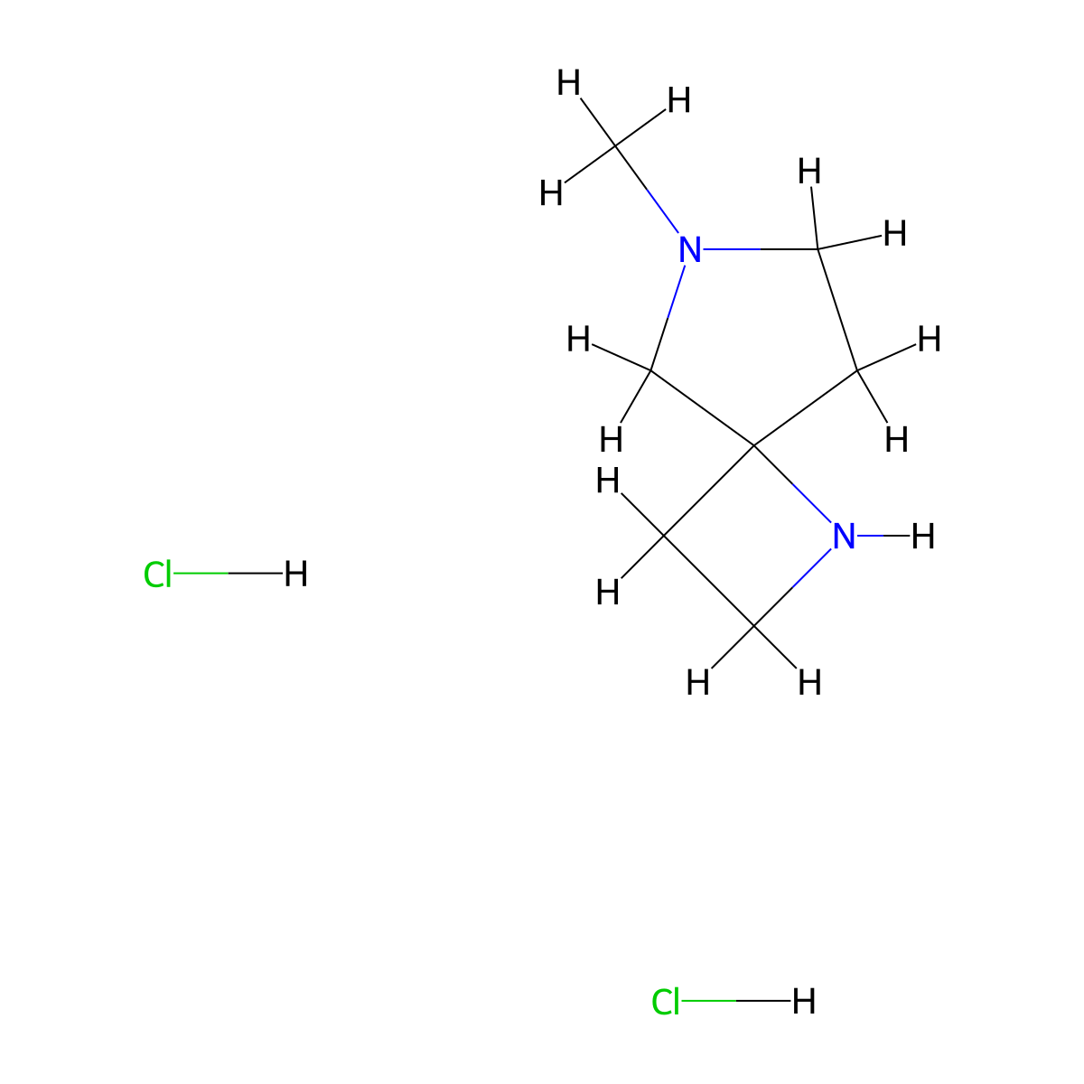 6-Methyl-1,6-diazaspiro[3.4]octane dihydrochloride molecular structure, CAS 2227205-39-0